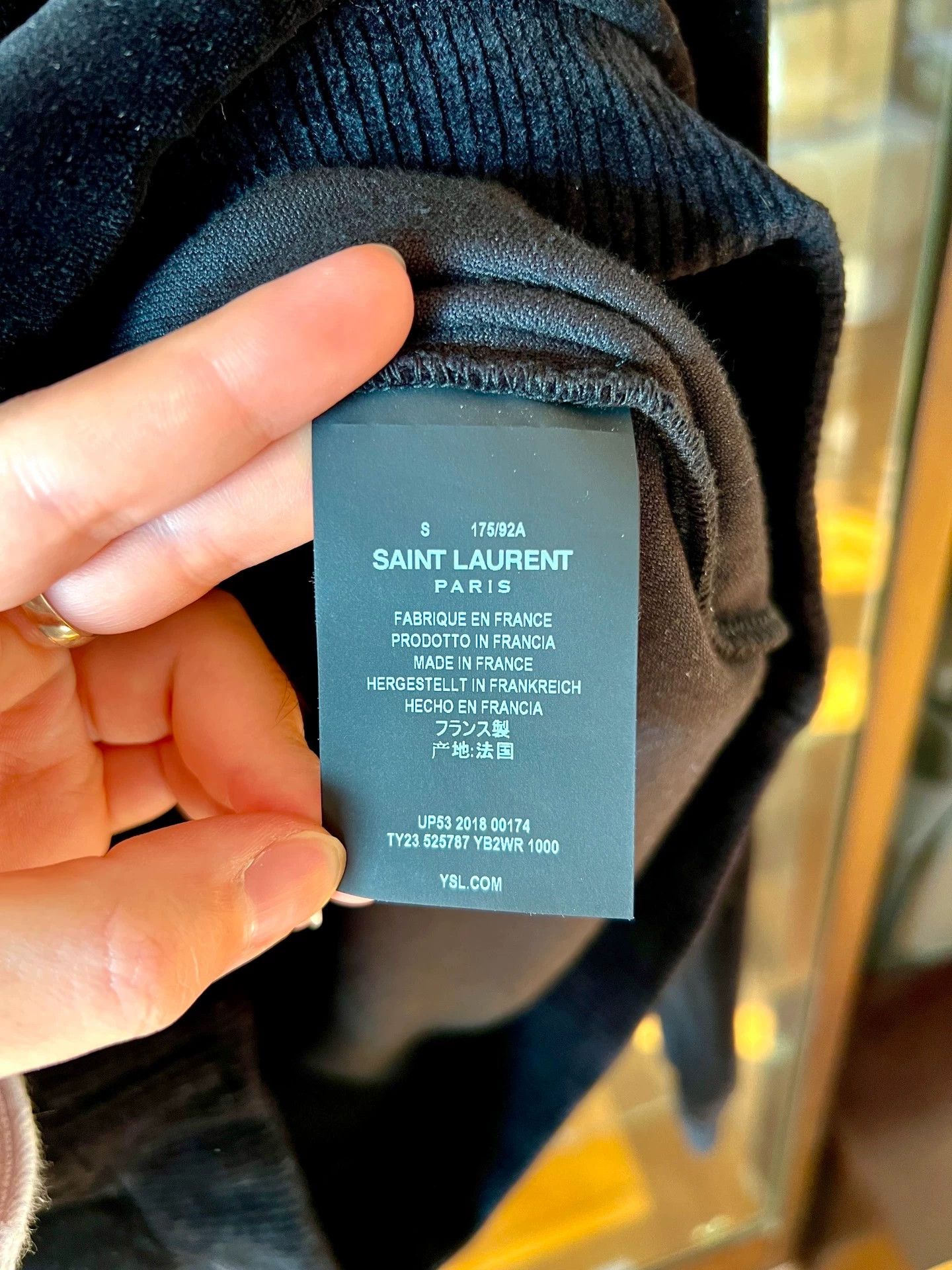 Saint Laurent Paris Saint Laurent Paris Velvet Damaged Hoodie Size US S / EU 44-46 / 1 - 4 Thumbnail