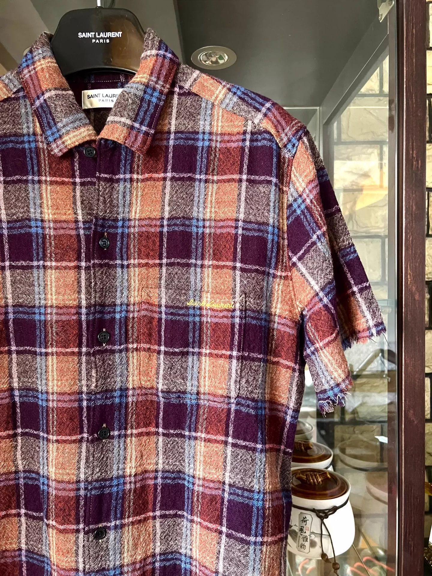 Saint Laurent Paris Saint Laurent Paris Plaid shirt Size US L / EU 52-54 / 3 - 2 Thumbnail