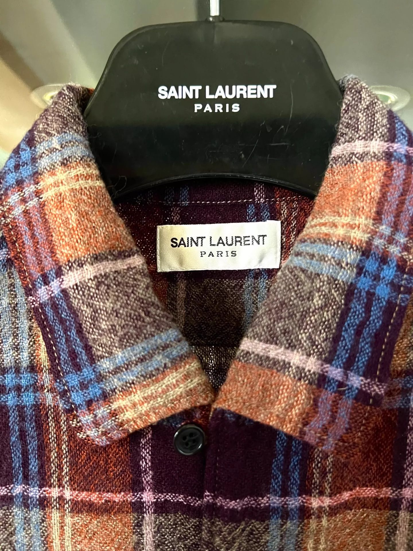 Saint Laurent Paris Saint Laurent Paris Plaid shirt Size US L / EU 52-54 / 3 - 3 Thumbnail