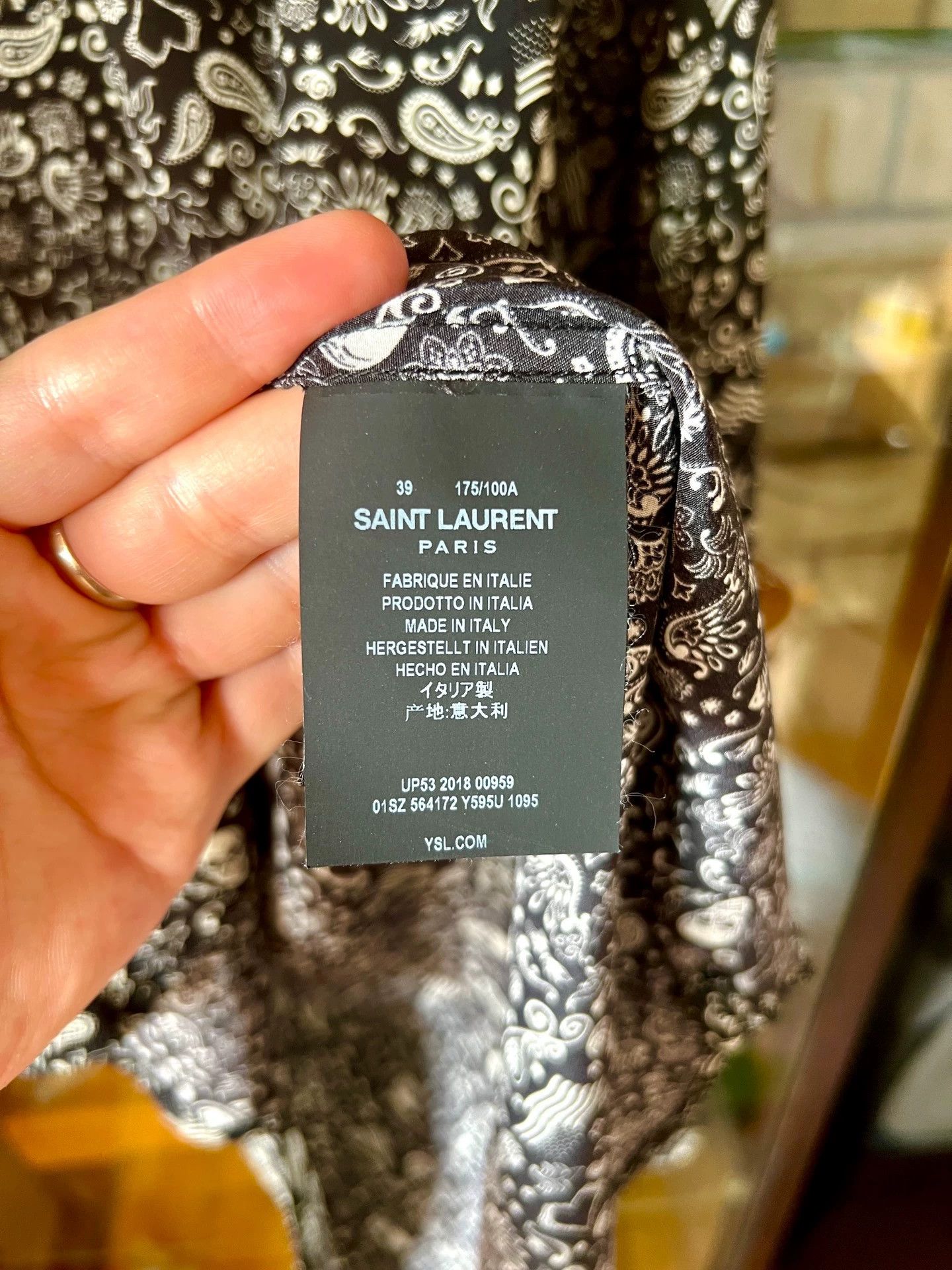 Saint Laurent Paris Saint Laurent Paris Mulberry silk shirt Size US S / EU 44-46 / 1 - 6 Thumbnail