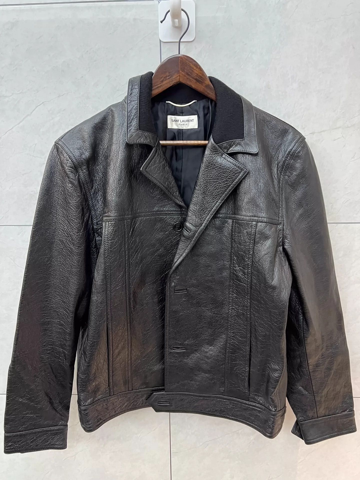 Saint Laurent Paris Saint Laurent Paris Classic leather jacket Size US L / EU 52-54 / 3 - 2 Thumbnail