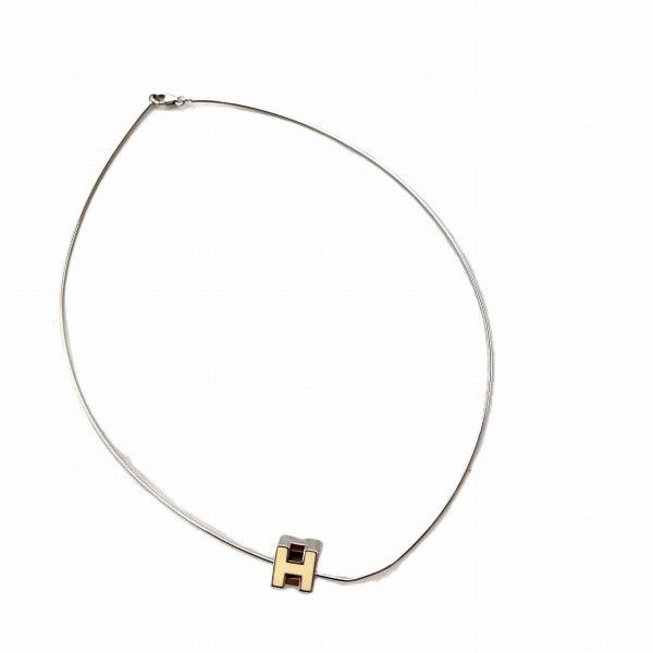 Hermes Hermes Hermes H-Cube Necklace for Women Metal Necklace in Great Condition Size ONE SIZE - 3 Thumbnail