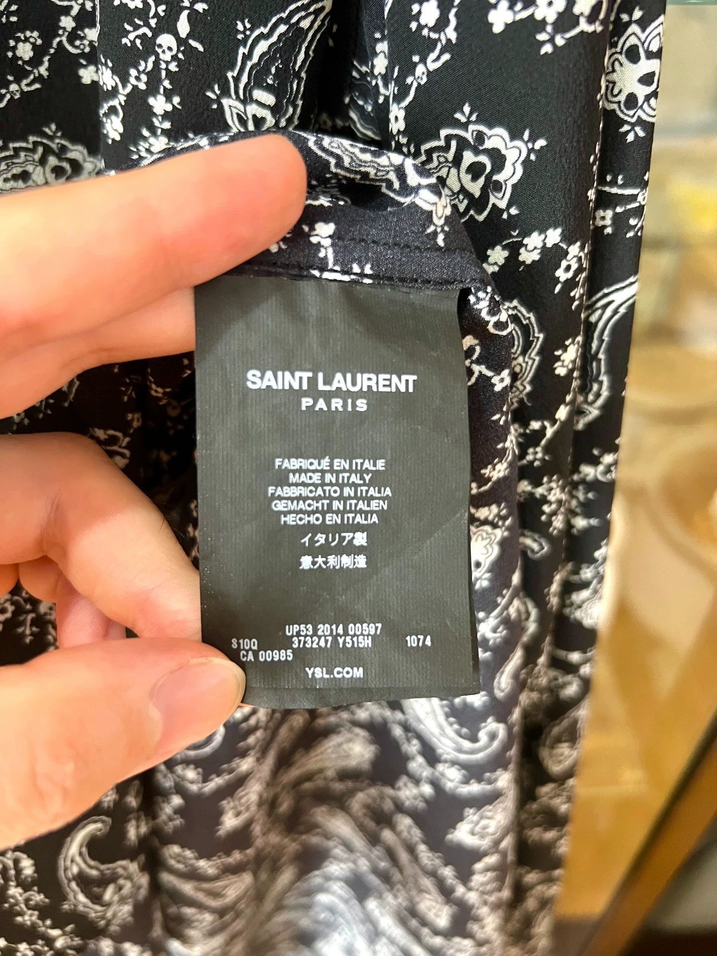Saint Laurent Paris Saint Laurent Paris Cashew flower shirt Size US M / EU 48-50 / 2 - 5 Thumbnail