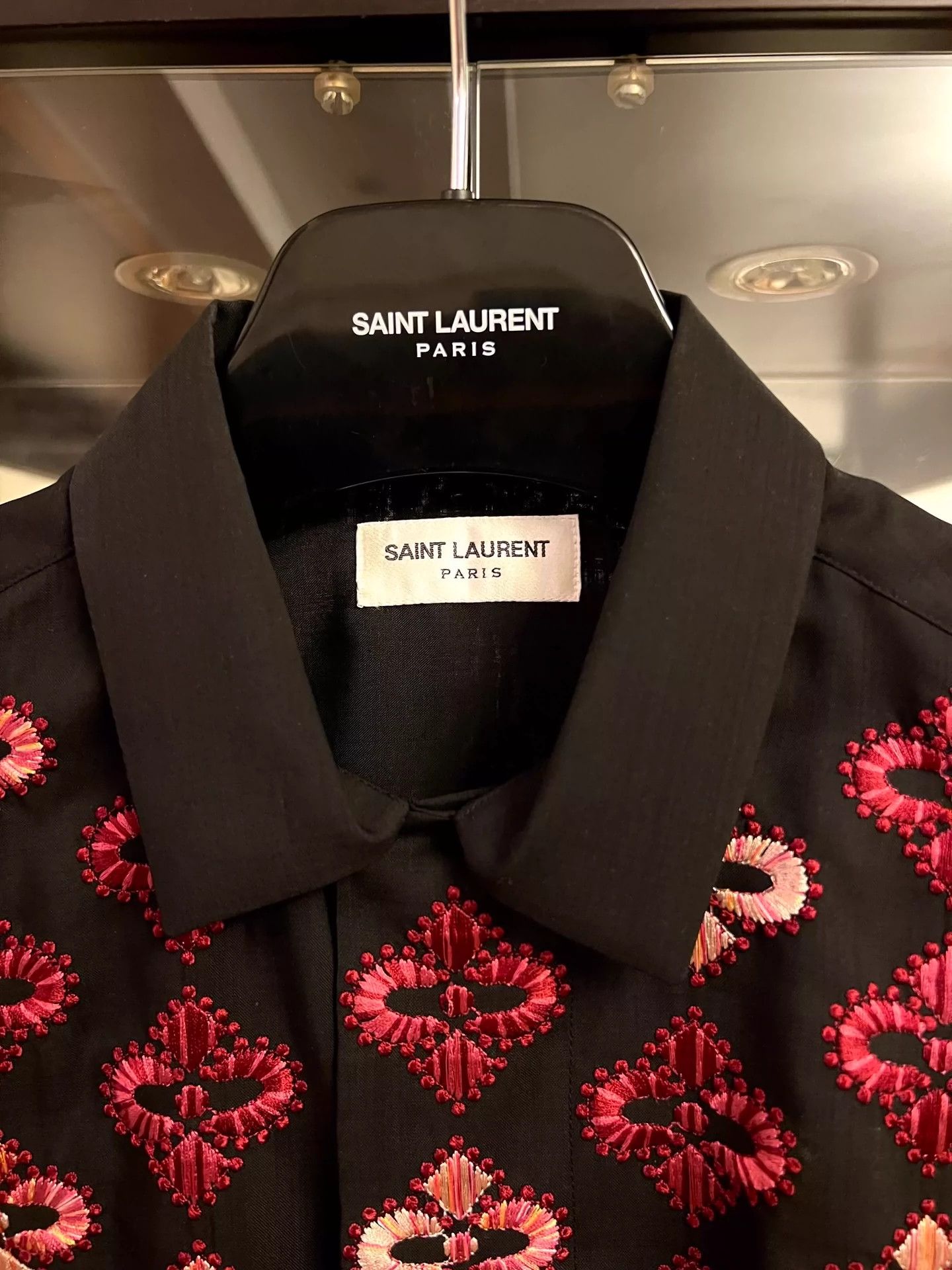 Saint Laurent Paris Saint Laurent Paris Cherry blossom embroidered shirt Size US M / EU 48-50 / 2 - 3 Thumbnail