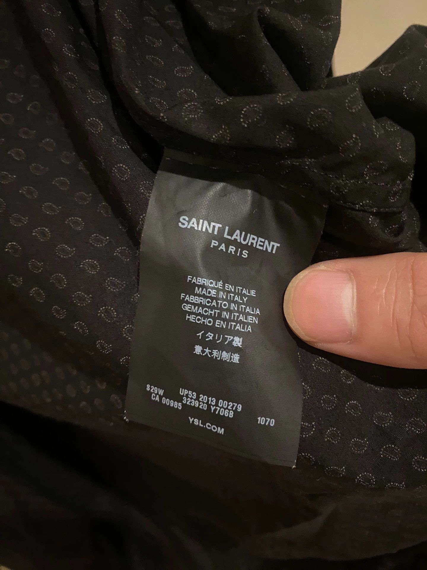 Saint Laurent Paris Saint Laurent Paris Cashew flower shirt Size US M / EU 48-50 / 2 - 4 Thumbnail