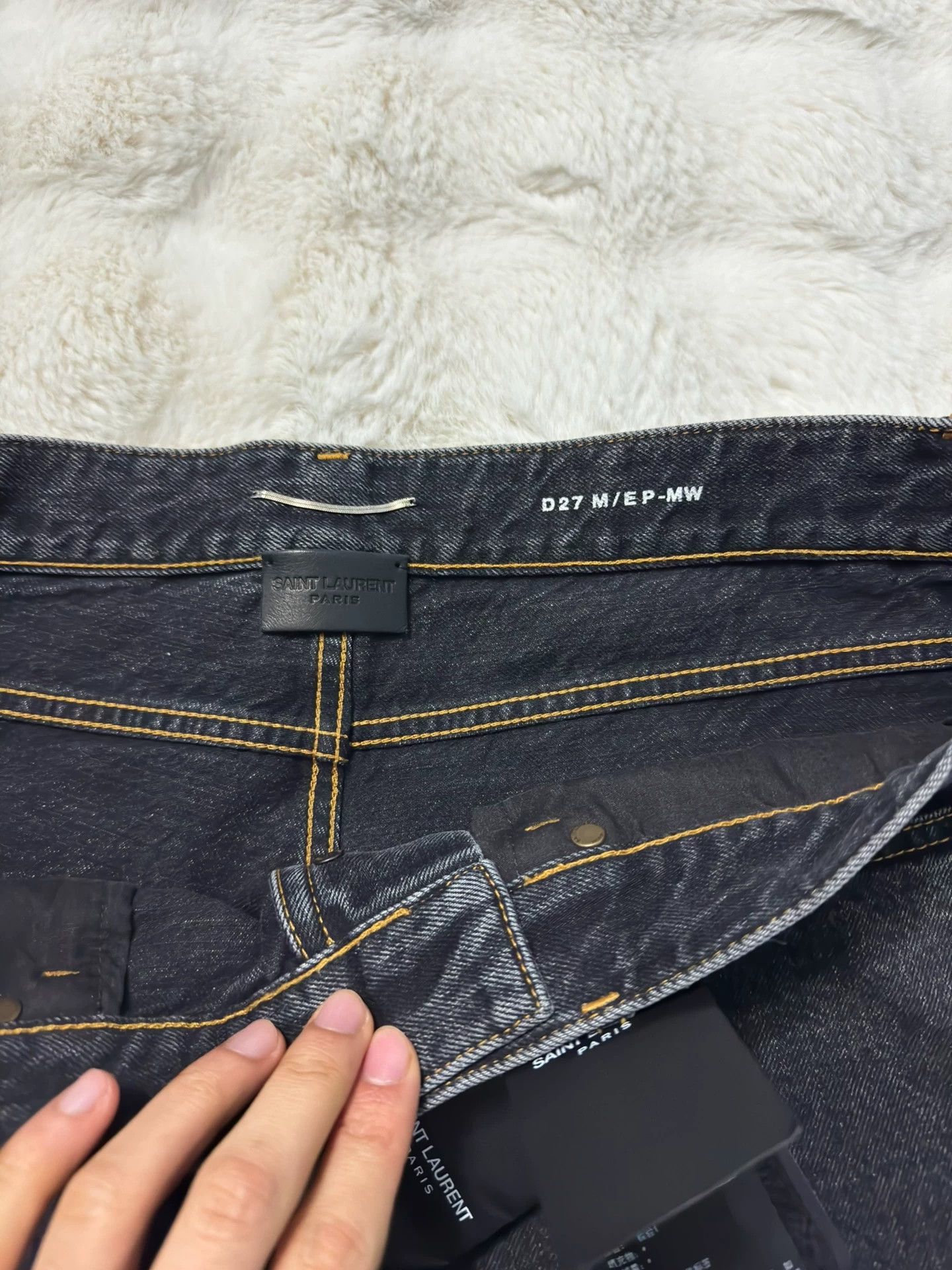 Saint Laurent Paris Saint Laurent Paris Slim fit straight leg jeans Size US 31 - 3 Thumbnail