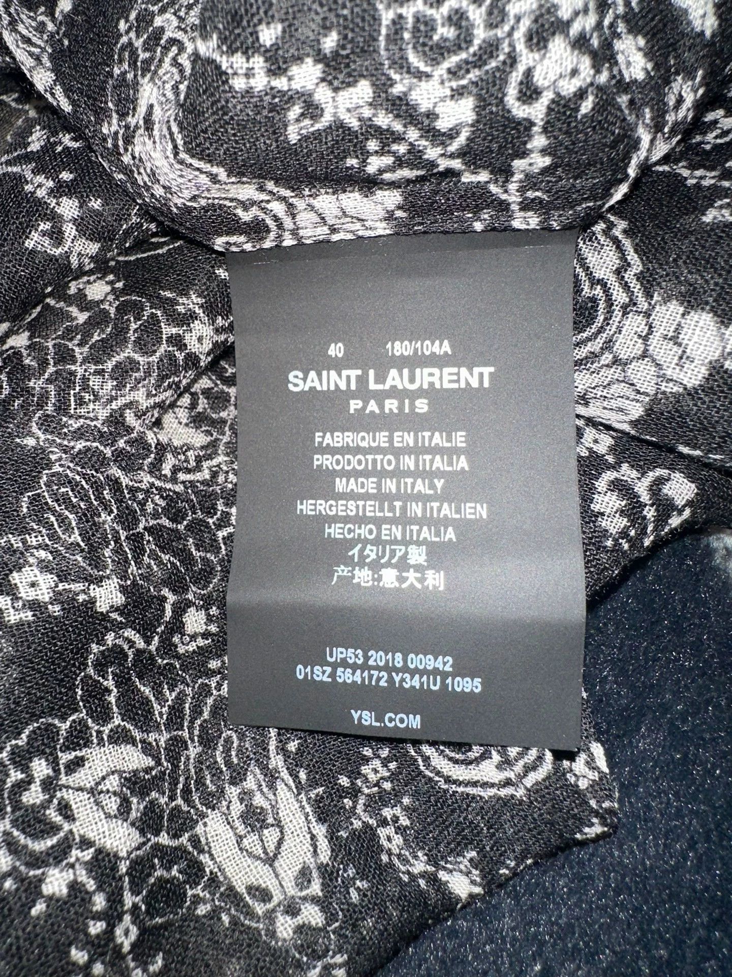 Saint Laurent Paris Saint Laurent Paris Paisley shirt Size US L / EU 52-54 / 3 - 7 Thumbnail
