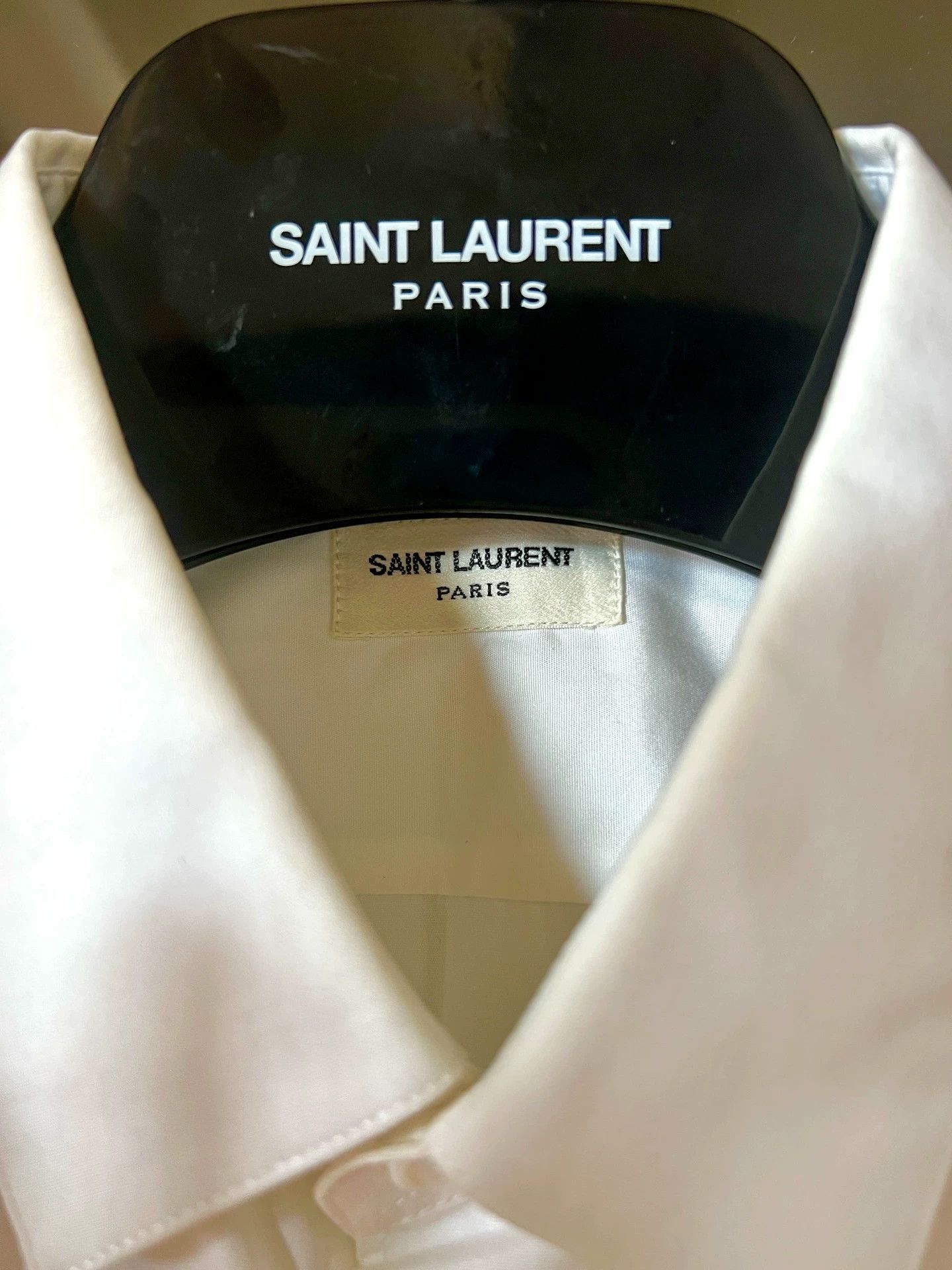 Saint Laurent Paris Saint Laurent Paris 13ss Year White Poplin Shirt Size US S / EU 44-46 / 1 - 3 Thumbnail