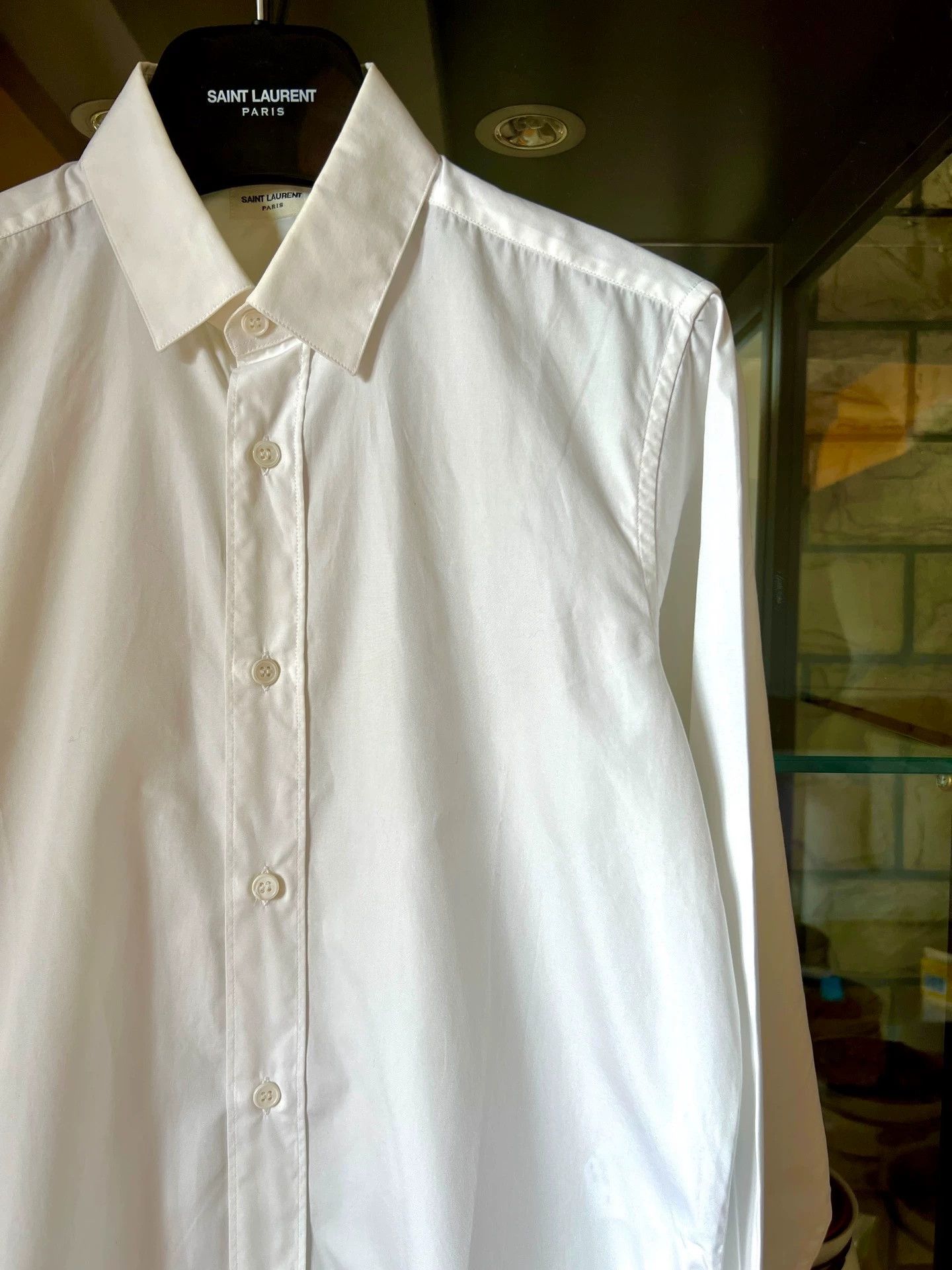 Saint Laurent Paris Saint Laurent Paris 13ss Year White Poplin Shirt Size US S / EU 44-46 / 1 - 2 Thumbnail