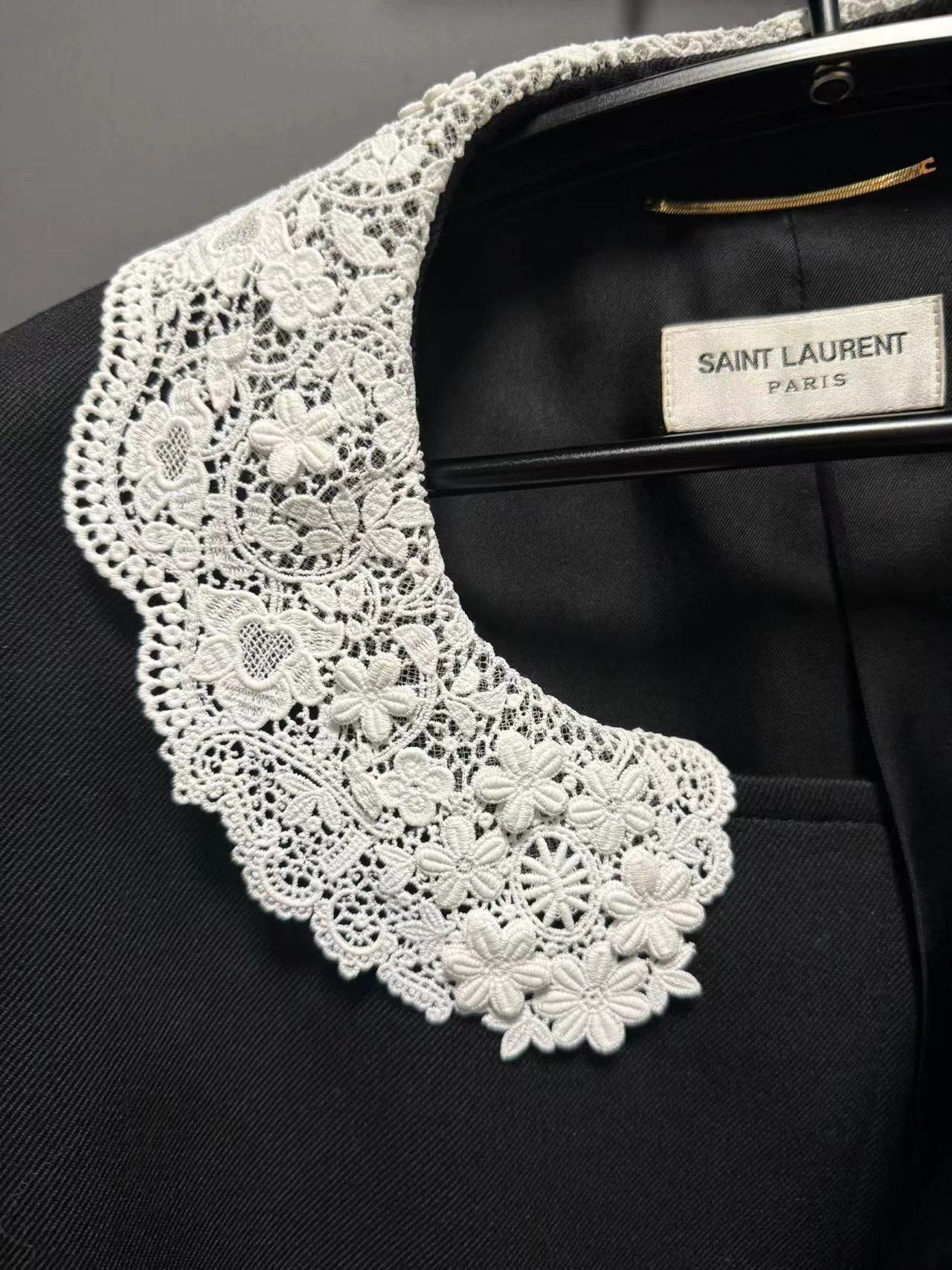 Saint Laurent Paris Saint Laurent Paris Lace collar short jacket Size US XS / EU 42 / 0 - 3 Thumbnail