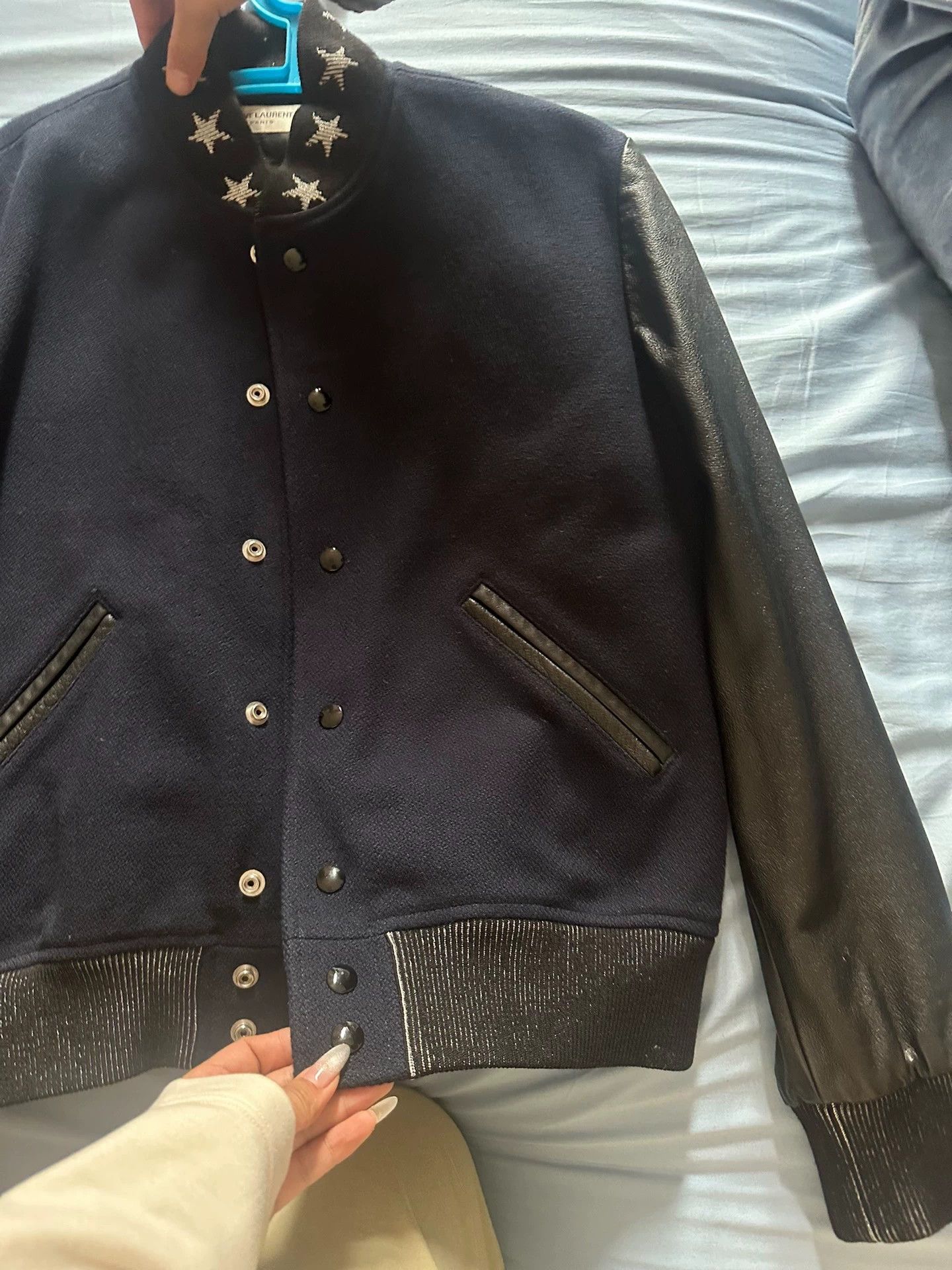 Saint Laurent Paris Saint Laurent Paris Collar baseball jacket Size US M / EU 48-50 / 2 - 2 Thumbnail