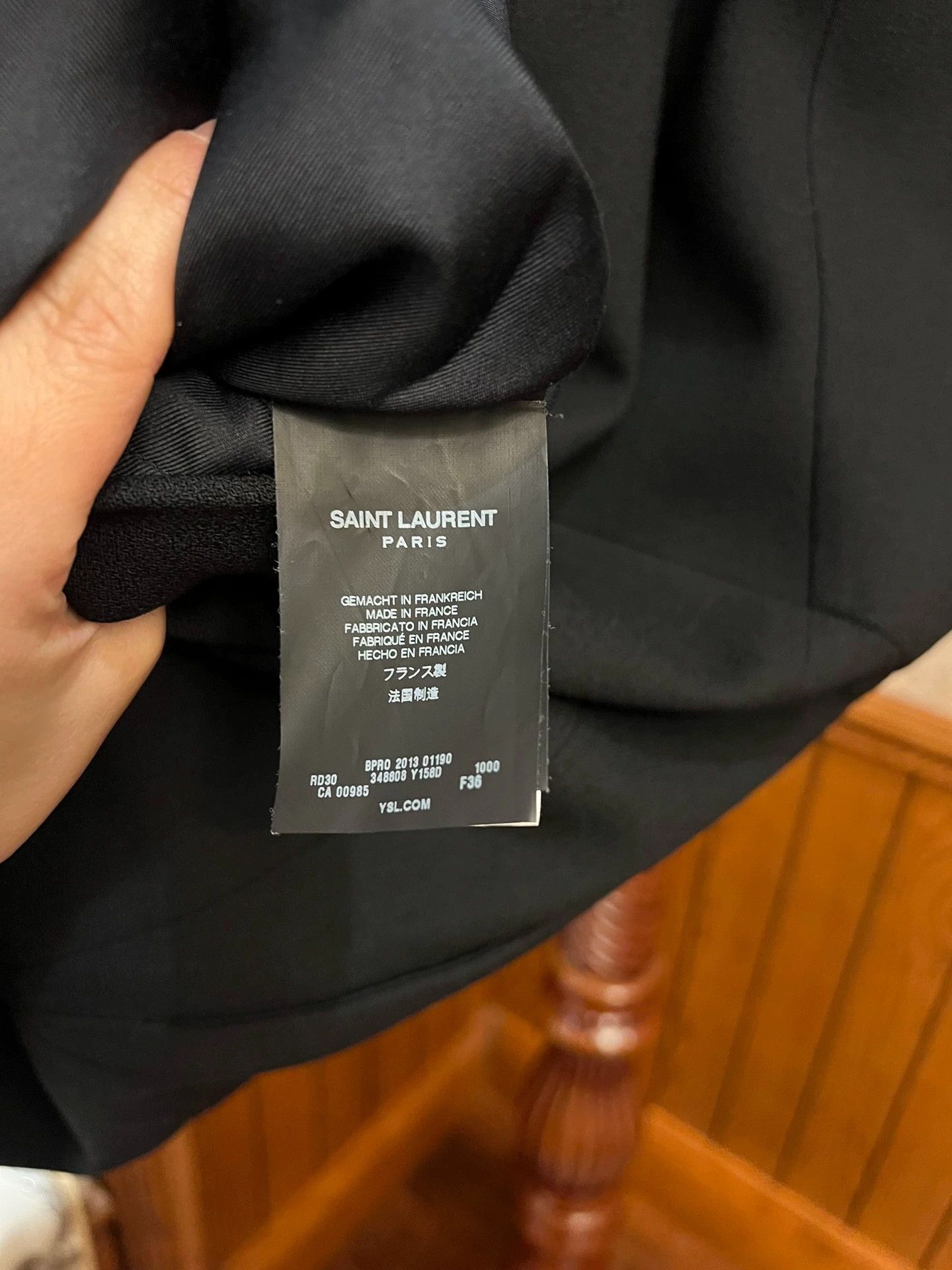 Saint Laurent Paris Saint Laurent Paris Small black dress with aura Size US 36 / EU 52 - 6 Thumbnail