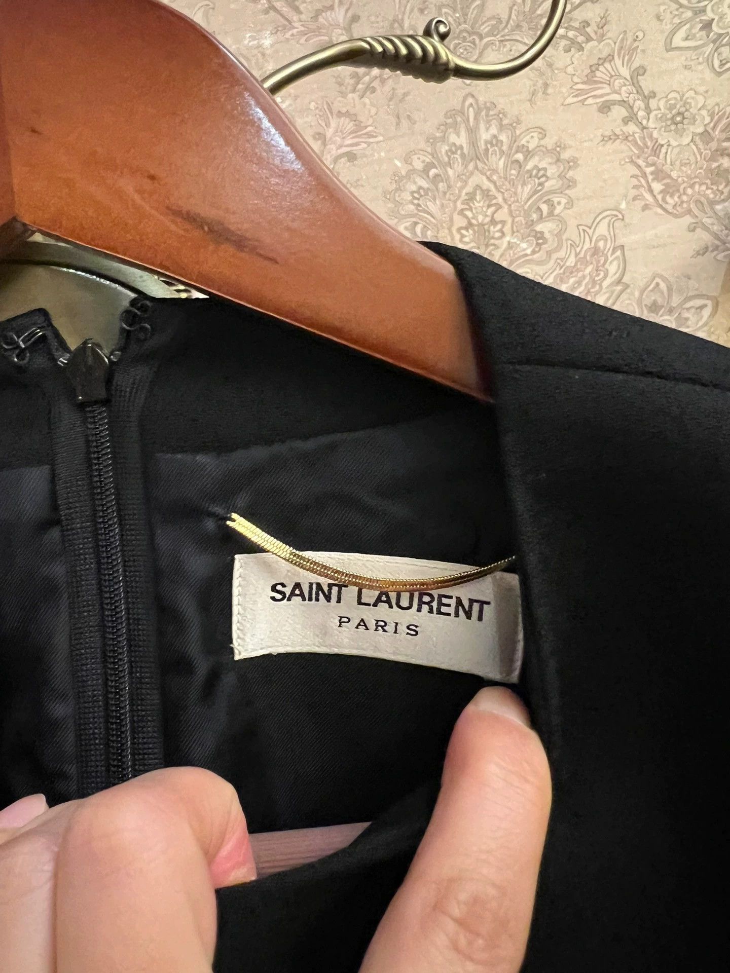 Saint Laurent Paris Saint Laurent Paris Small black dress with aura Size US 36 / EU 52 - 2 Thumbnail