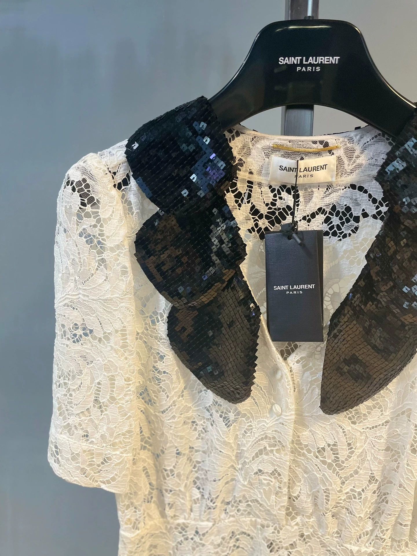 Saint Laurent Paris Saint Laurent Paris Lace dress Size US 38 / EU 54 - 2 Thumbnail