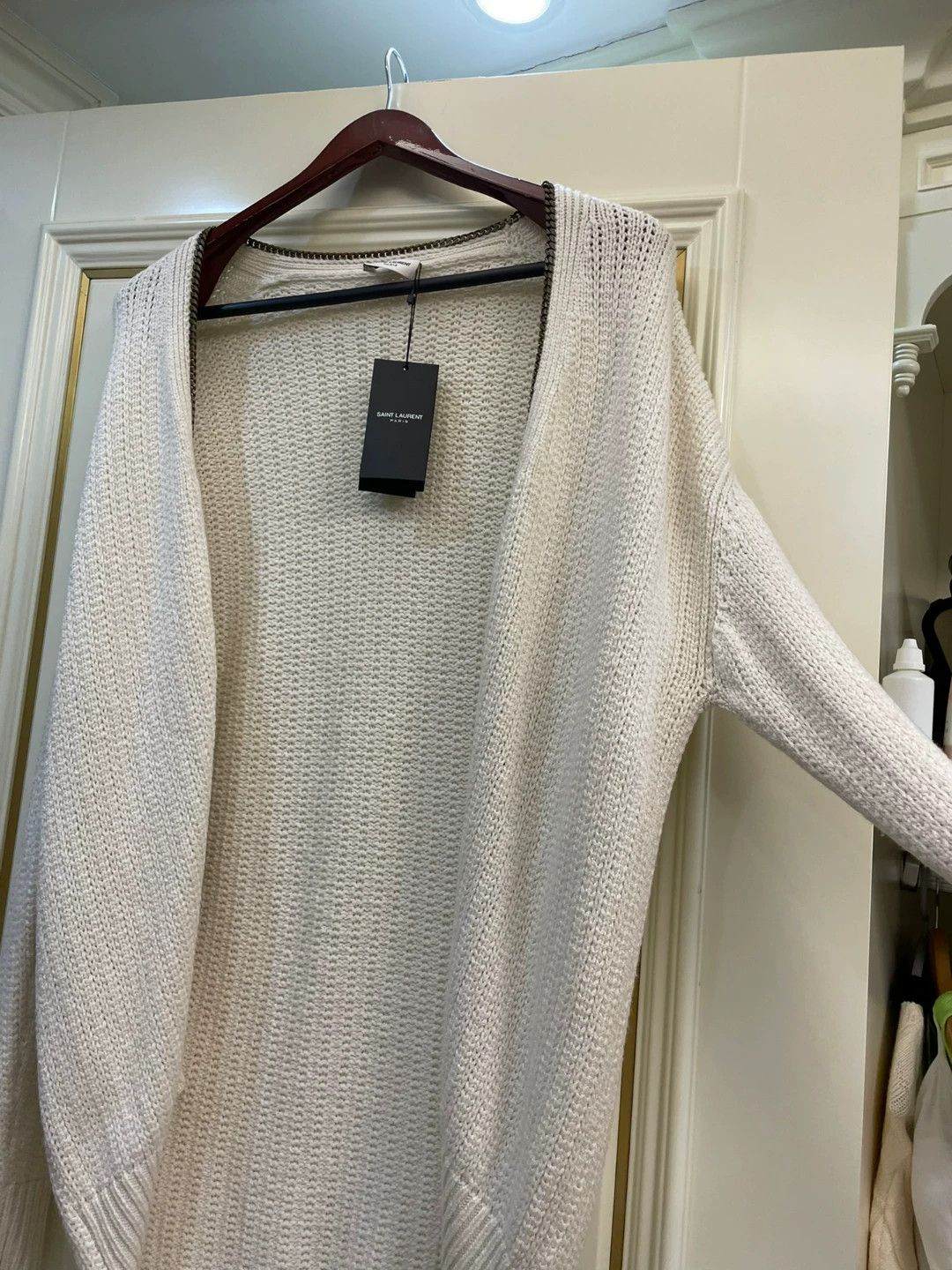 Saint Laurent Paris Saint Laurent Paris White sweater cardigan Size US S / EU 44-46 / 1 - 2 Thumbnail