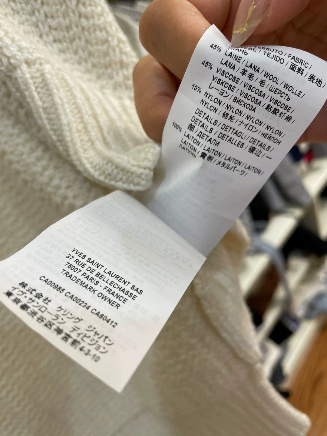 Saint Laurent Paris Saint Laurent Paris White sweater cardigan Size US S / EU 44-46 / 1 - 9 Thumbnail