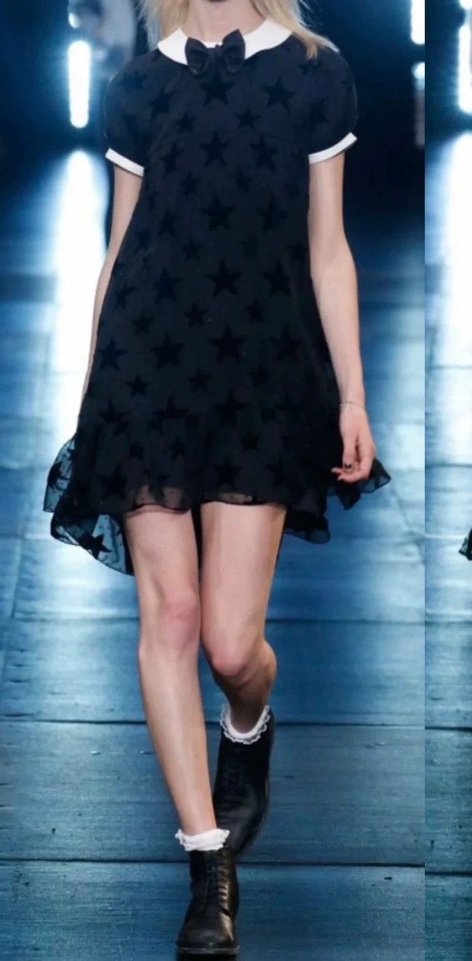 Saint Laurent Paris Saint Laurent Paris Black Star Dress Size US 40 / EU 56 - 5 Thumbnail