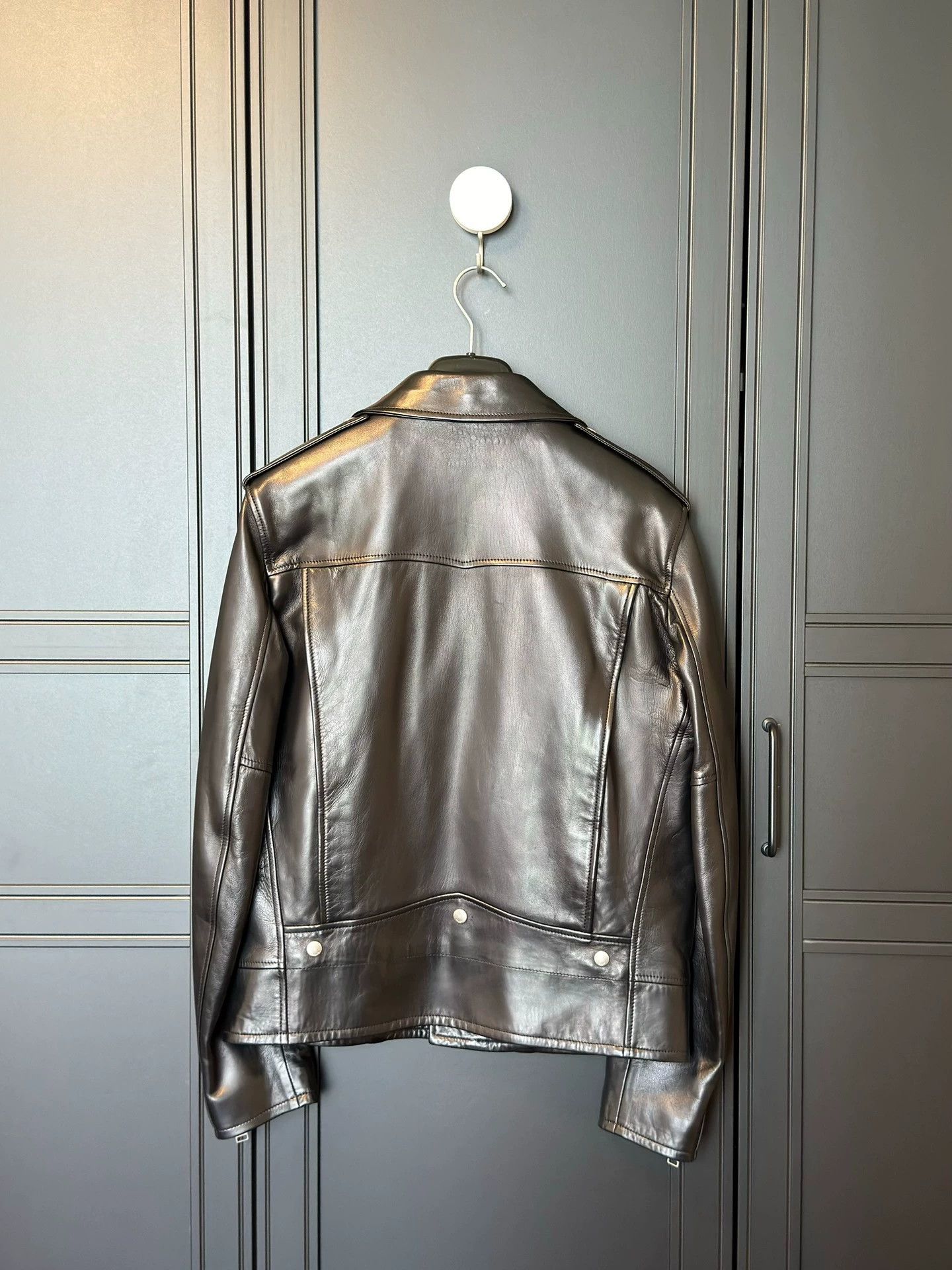 Saint Laurent Paris Saint Laurent Paris Black Classic Leather Jacket Size US L / EU 52-54 / 3 - 4 Thumbnail