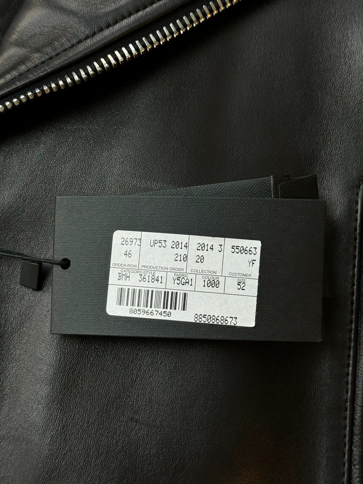 Saint Laurent Paris Saint Laurent Paris Black Classic Leather Jacket Size US L / EU 52-54 / 3 - 7 Thumbnail