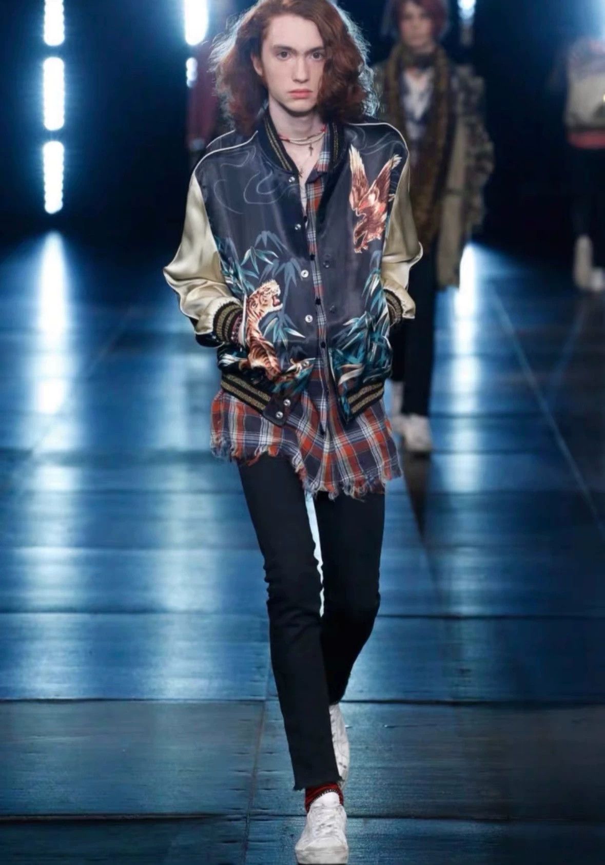 Saint Laurent Paris Saint Laurent Paris Tiger Eagle Silk Jacket Size US L / EU 52-54 / 3 - 6 Thumbnail
