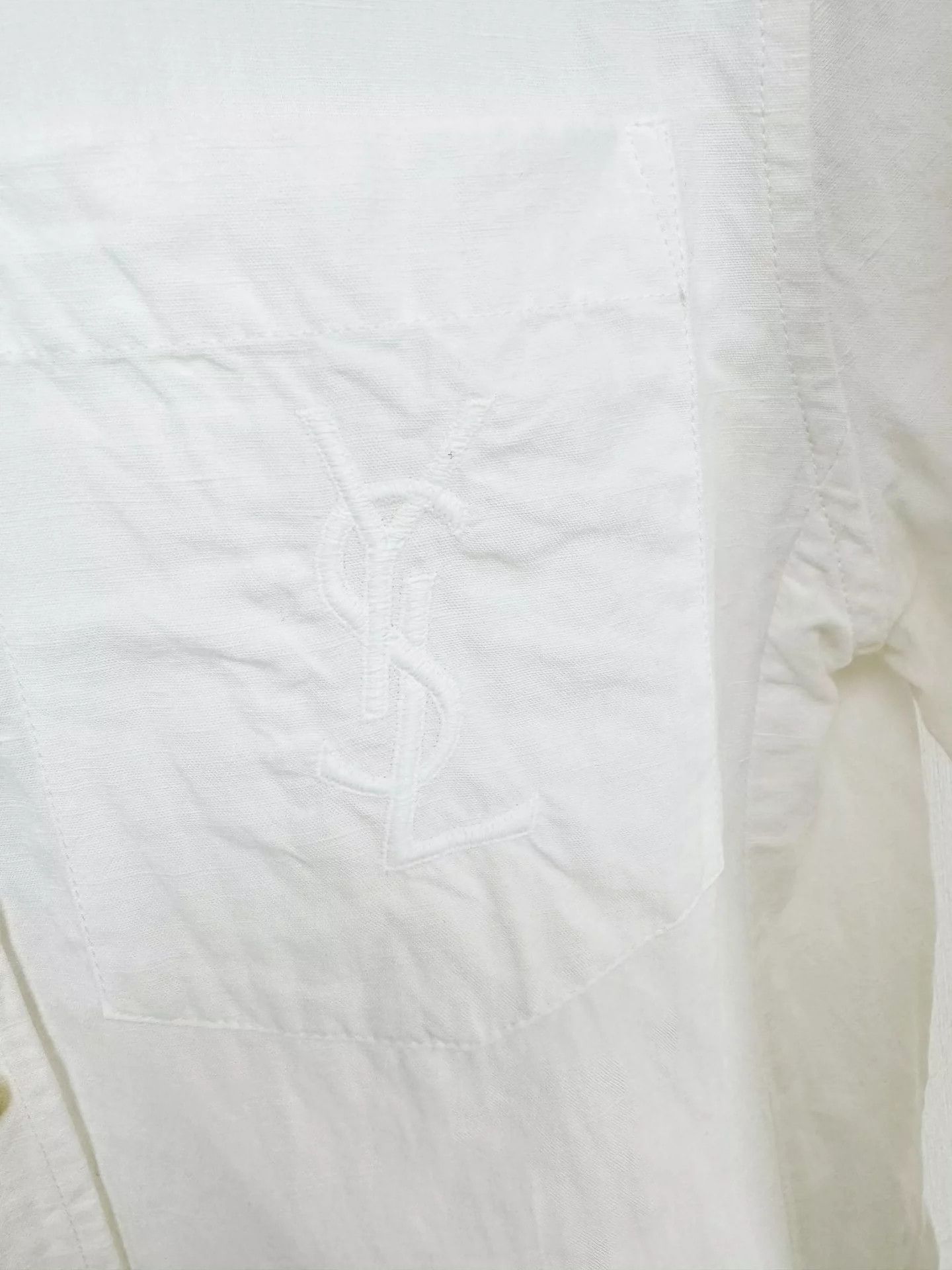 Saint Laurent Paris Saint Laurent Paris Embroidered white shirt Size US S / EU 44-46 / 1 - 2 Thumbnail