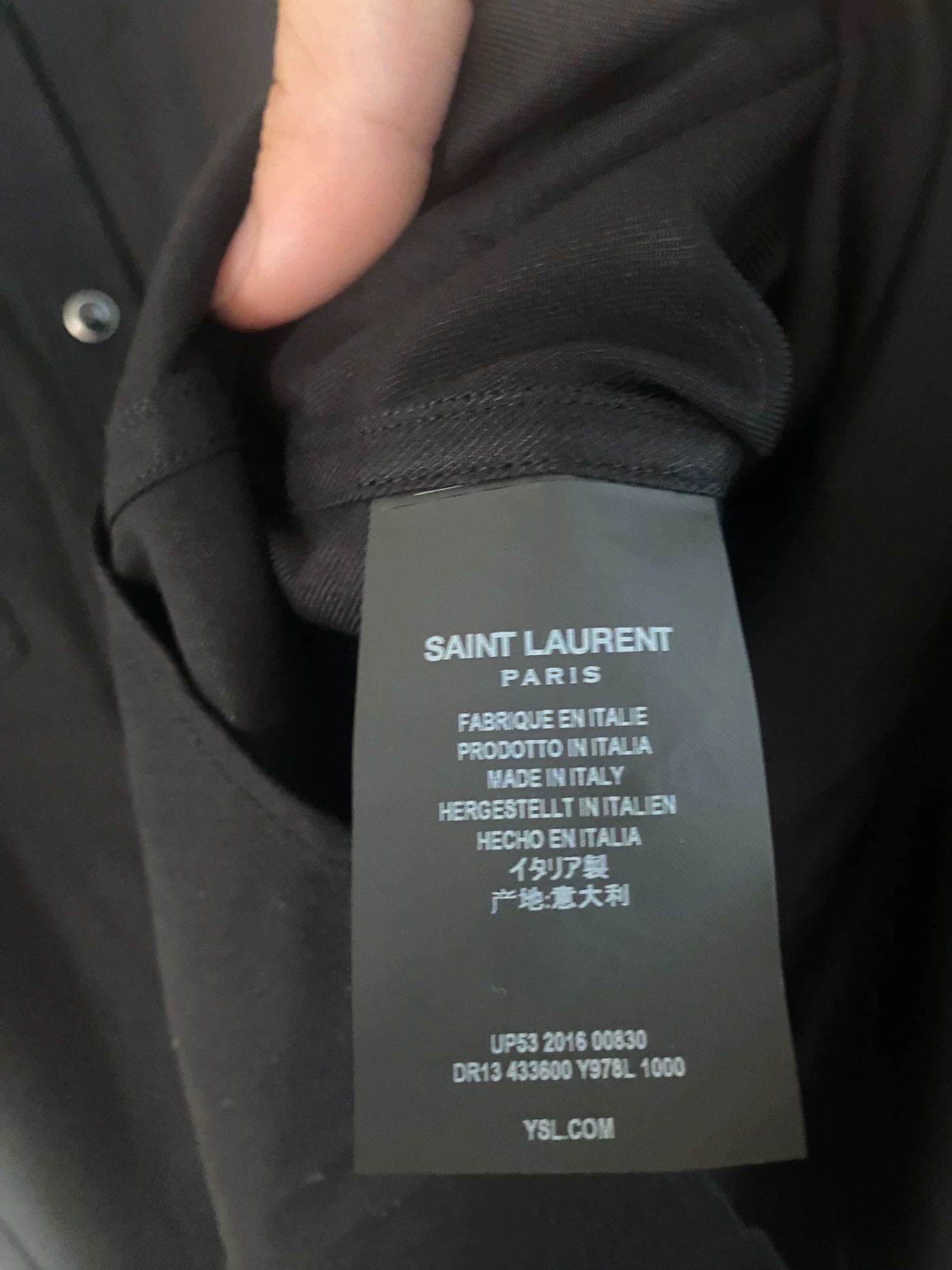 Saint Laurent Paris Saint Laurent Paris 16fw Star Shirt Size US L / EU 52-54 / 3 - 4 Thumbnail
