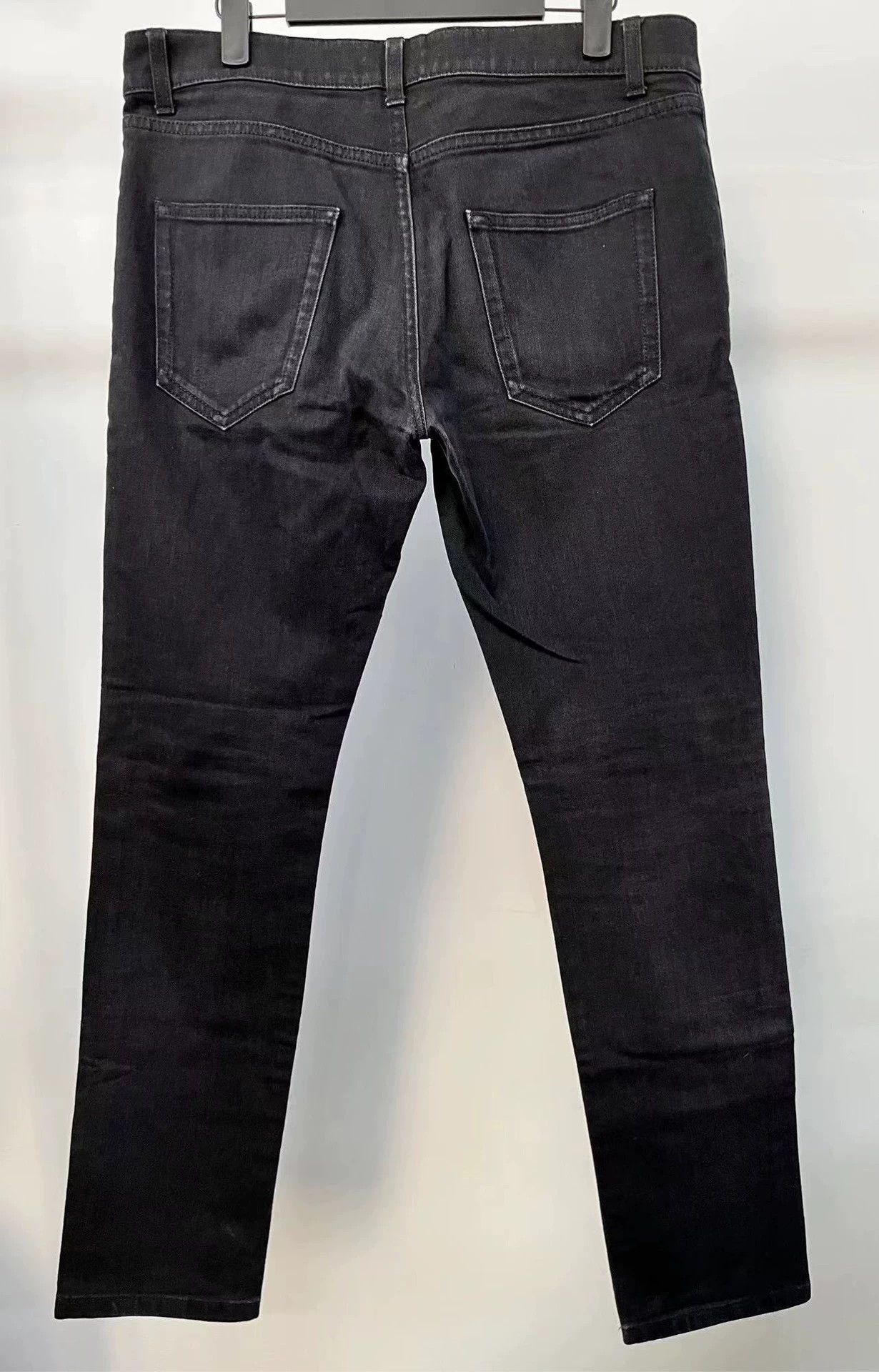 Saint Laurent Paris Saint Laurent Paris Black waxed straight leg jeans Size US 31 - 2 Thumbnail