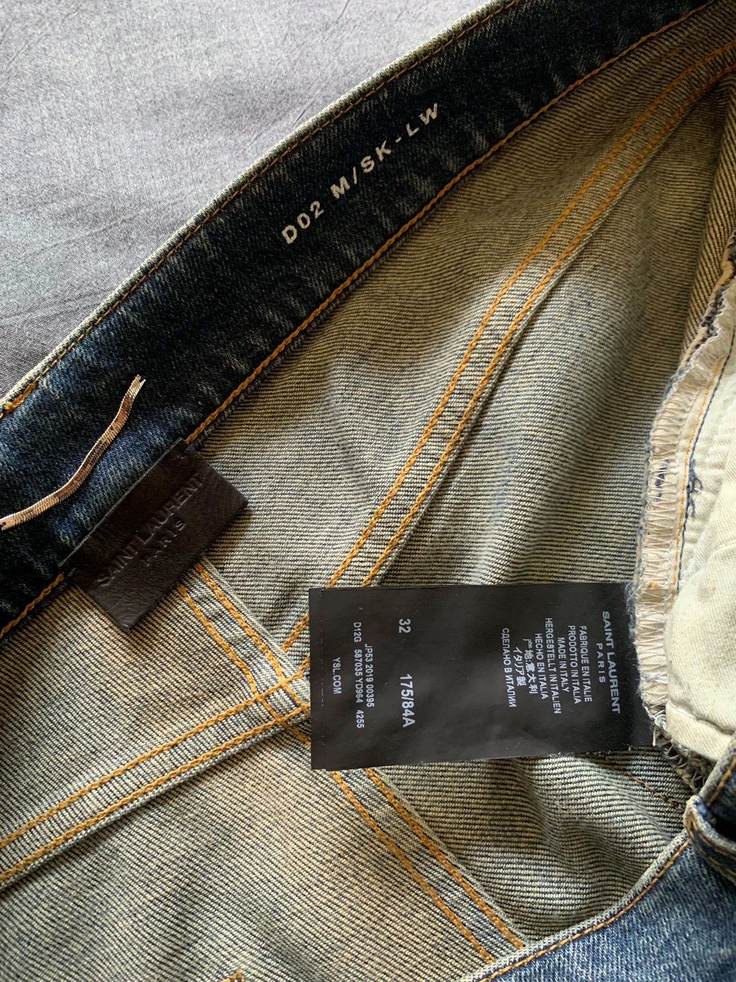 Saint Laurent Paris Saint Laurent Paris Washed fringed jeans Size US 32 / EU 48 - 5 Thumbnail