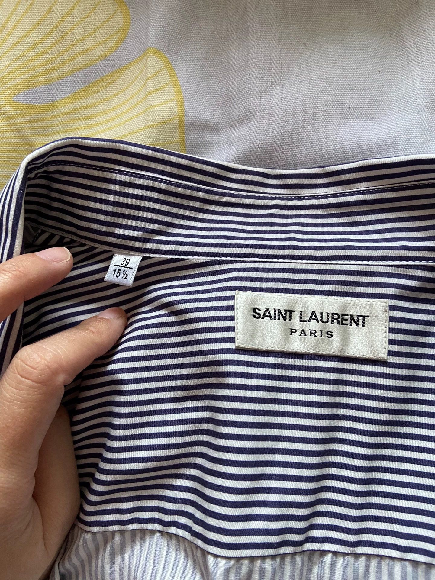Saint Laurent Paris Saint Laurent Paris Ink colored shirt Size US L / EU 52-54 / 3 - 4 Thumbnail