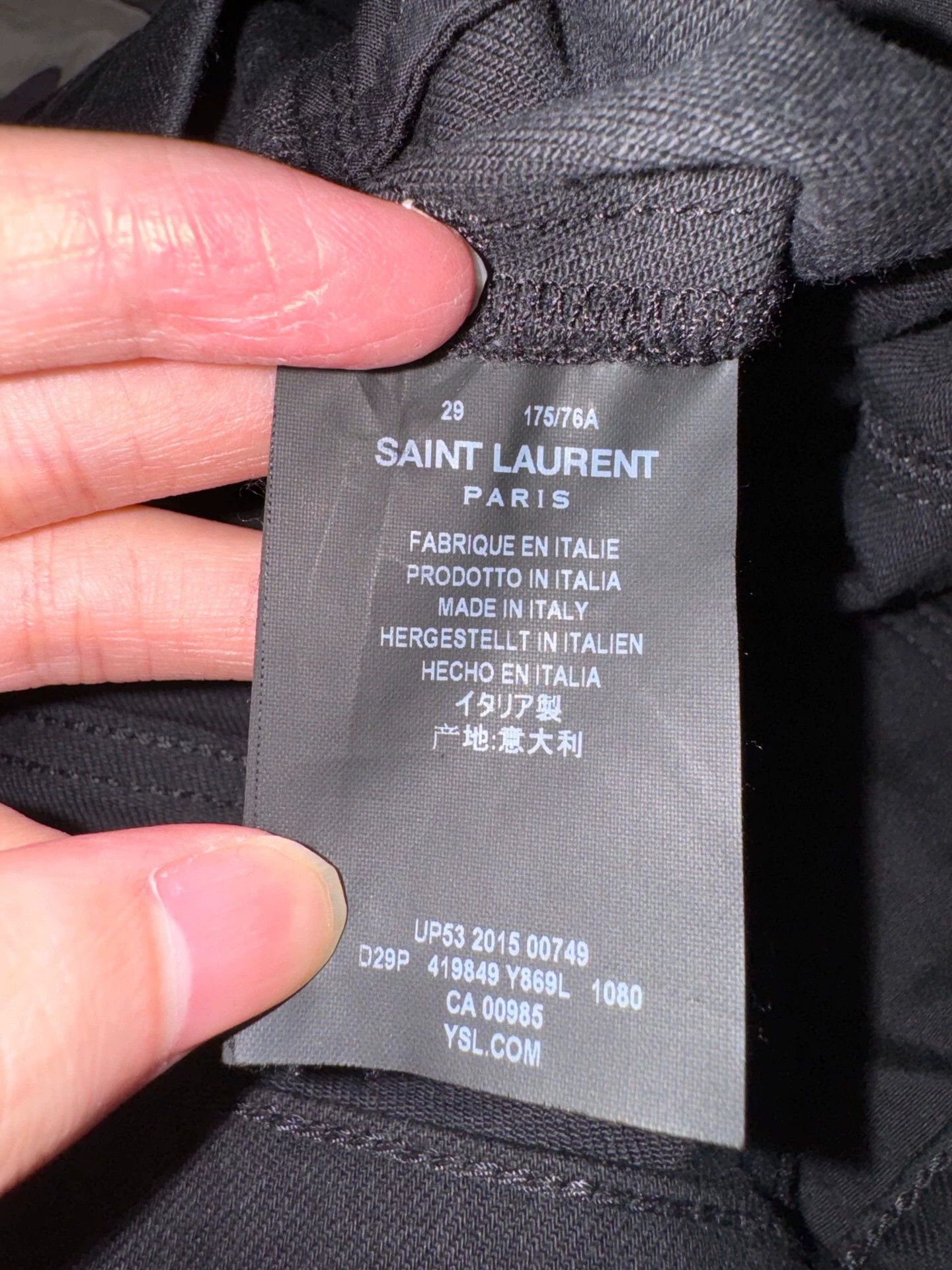 Saint Laurent Paris Saint Laurent Paris Fringed and fringed denim jeans Size US 29 - 5 Thumbnail