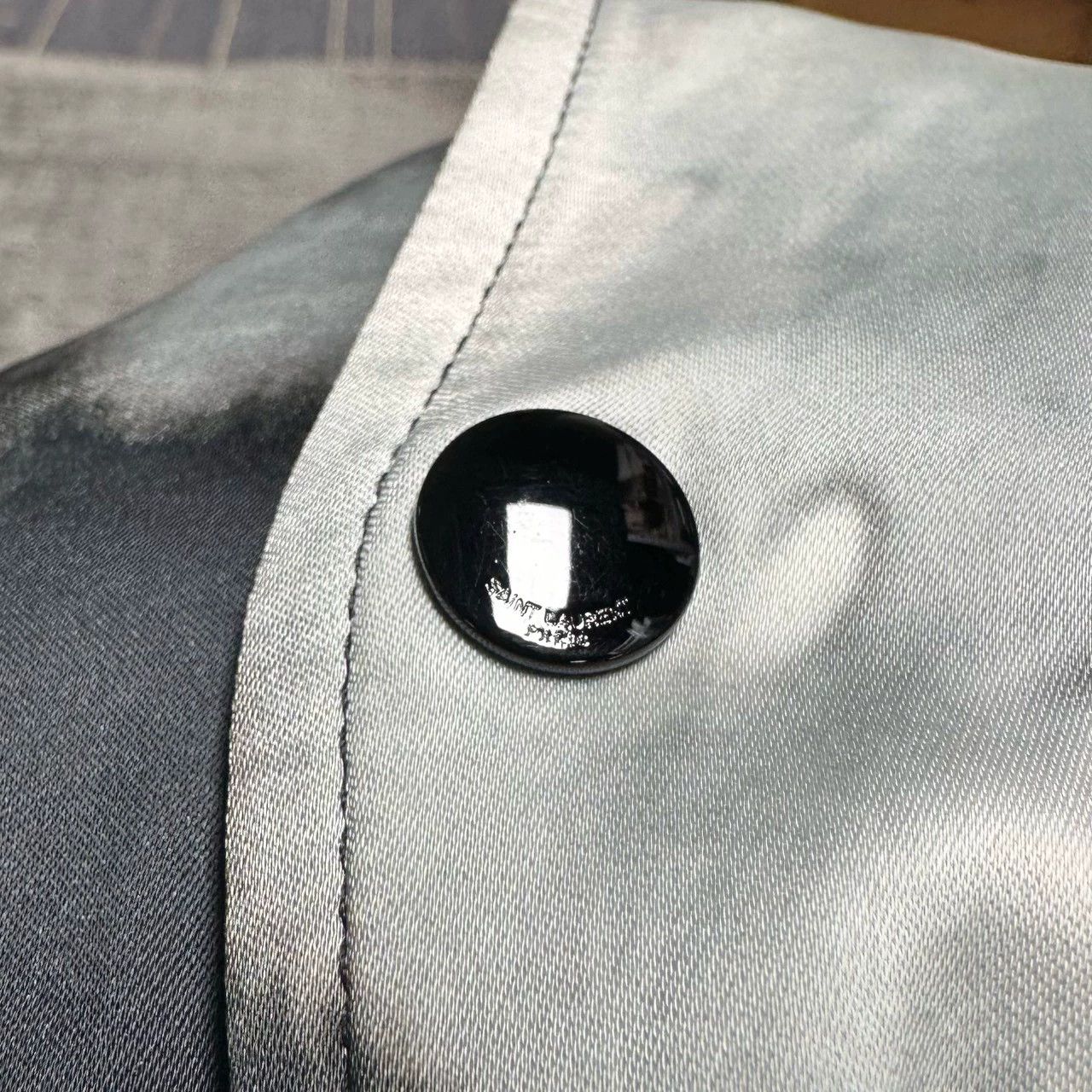 Saint Laurent Paris Saint Laurent Paris Black and white tie dye splashed silk jacket Size US S / EU 44-46 / 1 - 5 Thumbnail