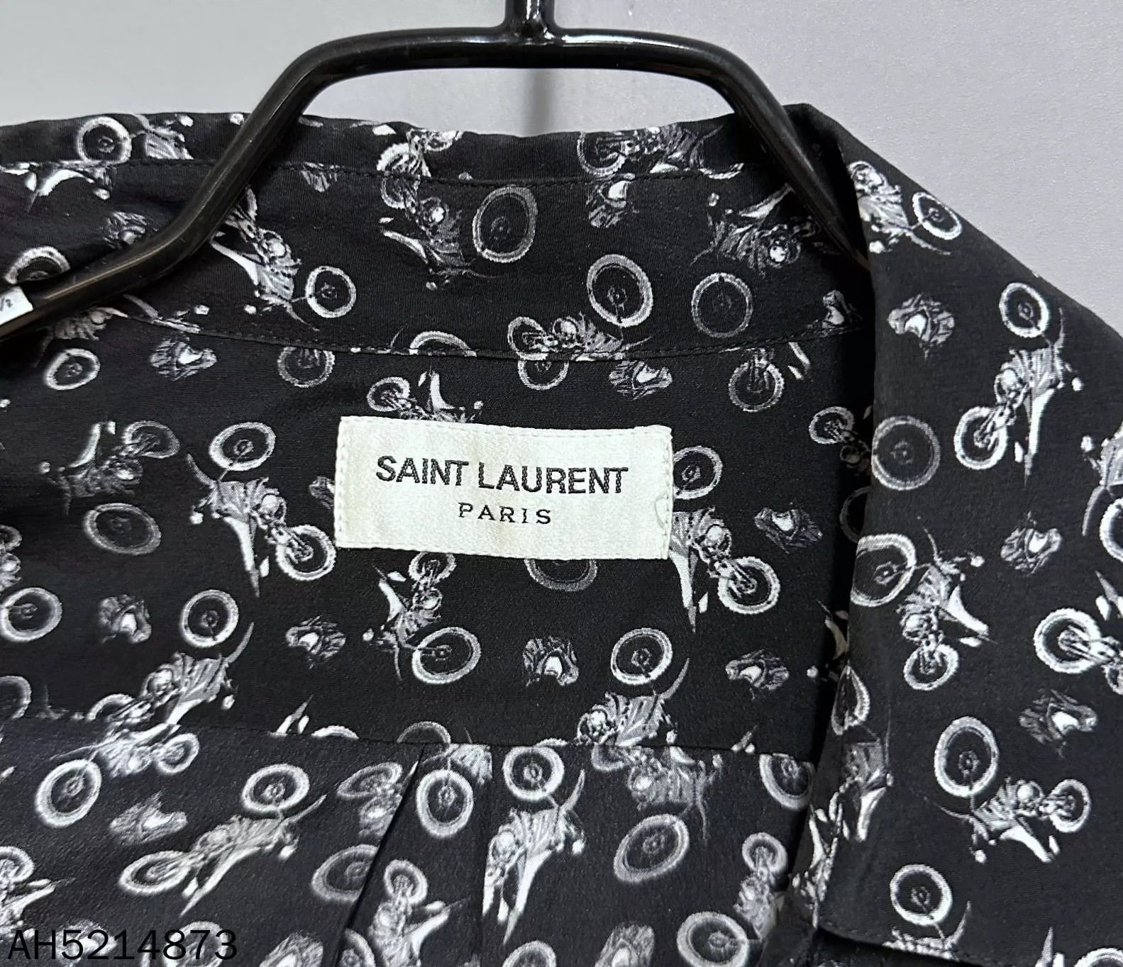 Saint Laurent Paris Saint Laurent Paris Motorcycle printed silk shirt Size US XS / EU 42 / 0 - 3 Thumbnail