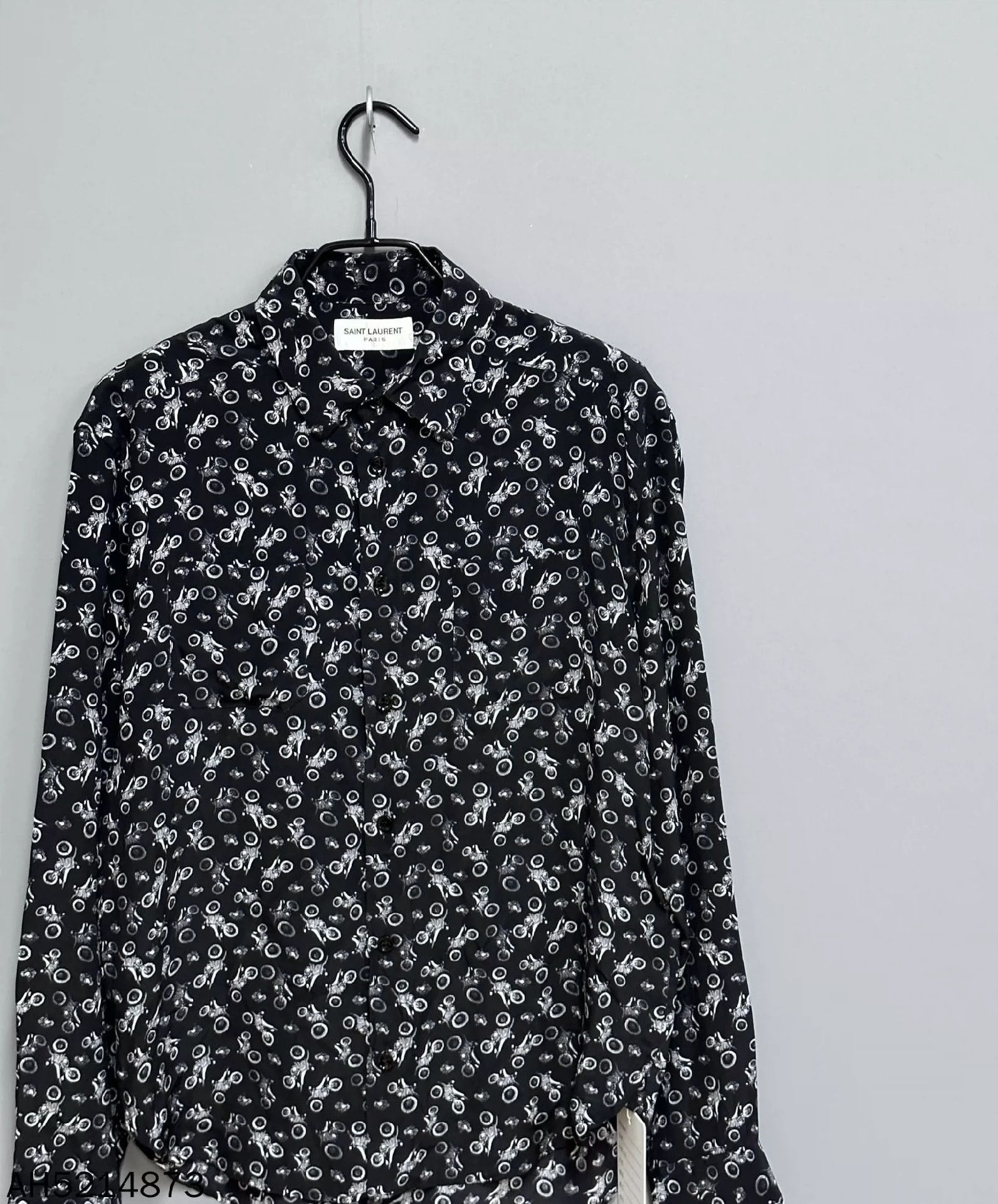 Saint Laurent Paris Saint Laurent Paris Motorcycle printed silk shirt Size US XS / EU 42 / 0 - 2 Thumbnail