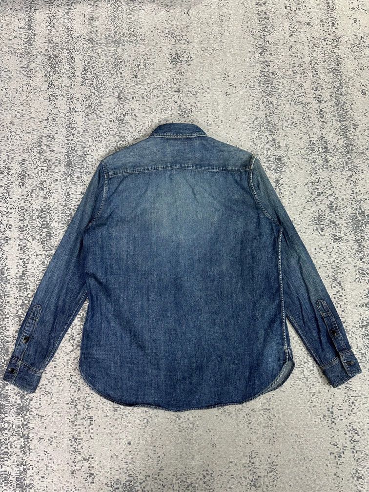 Saint Laurent Paris Saint Laurent Paris Pocket embroidered denim shirt Size US S / EU 44-46 / 1 - 2 Thumbnail