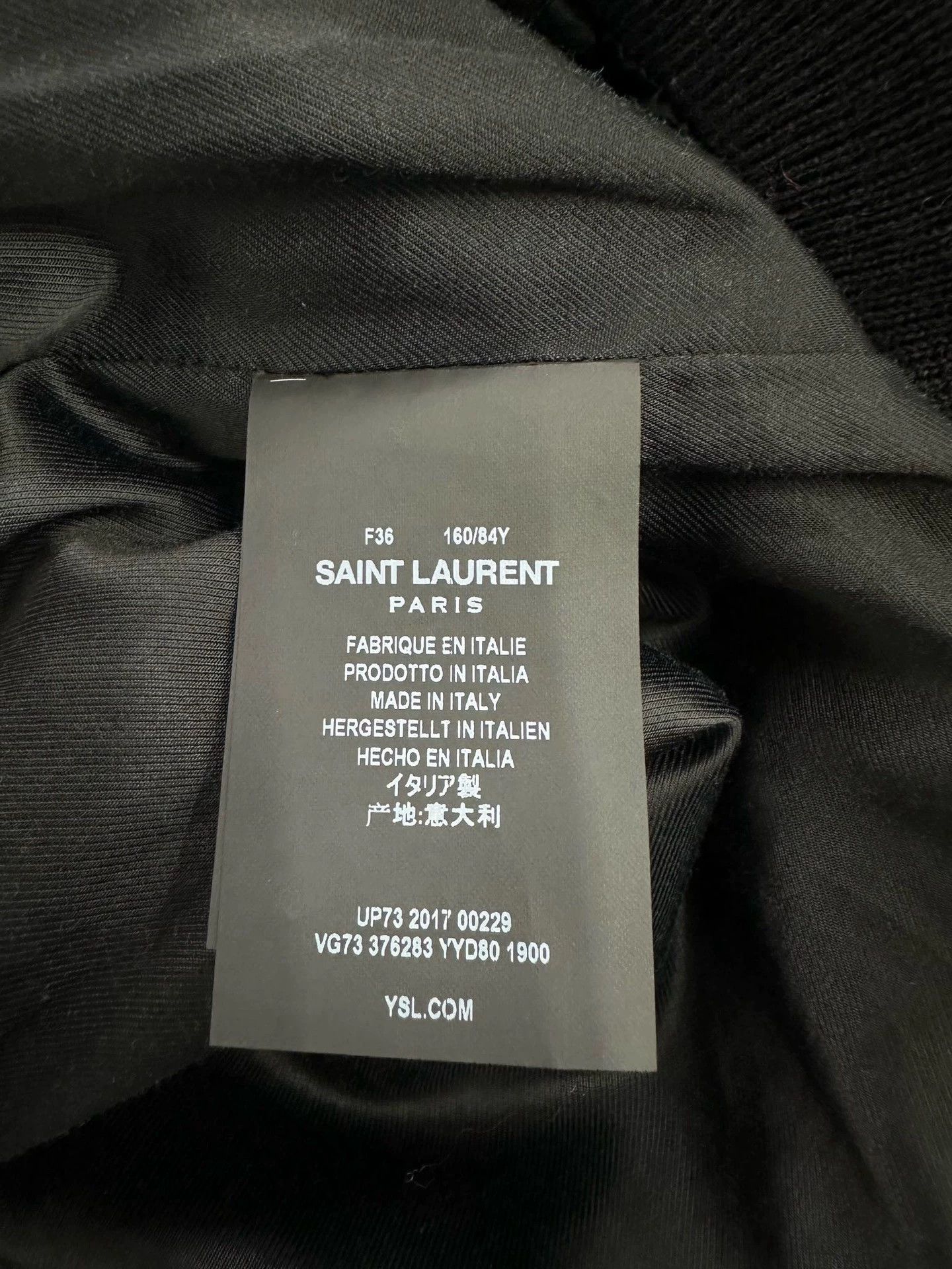 Saint Laurent Paris Saint Laurent Paris Black and white spliced baseball jersey Size US S / EU 44-46 / 1 - 5 Thumbnail
