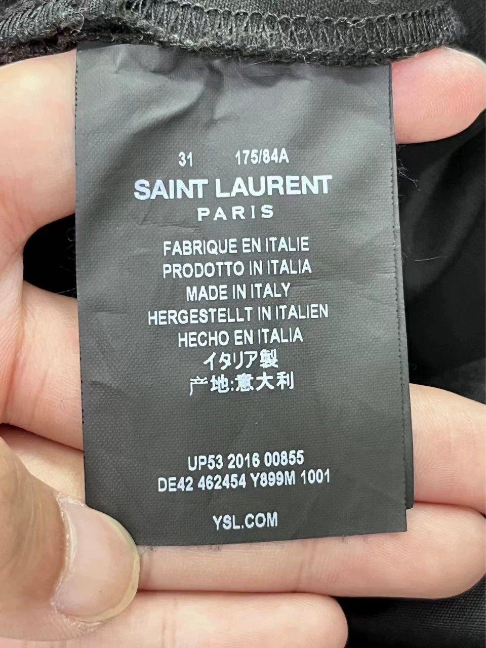 Saint Laurent Paris Saint Laurent Paris Black rivet shorts Size US 31 - 4 Thumbnail
