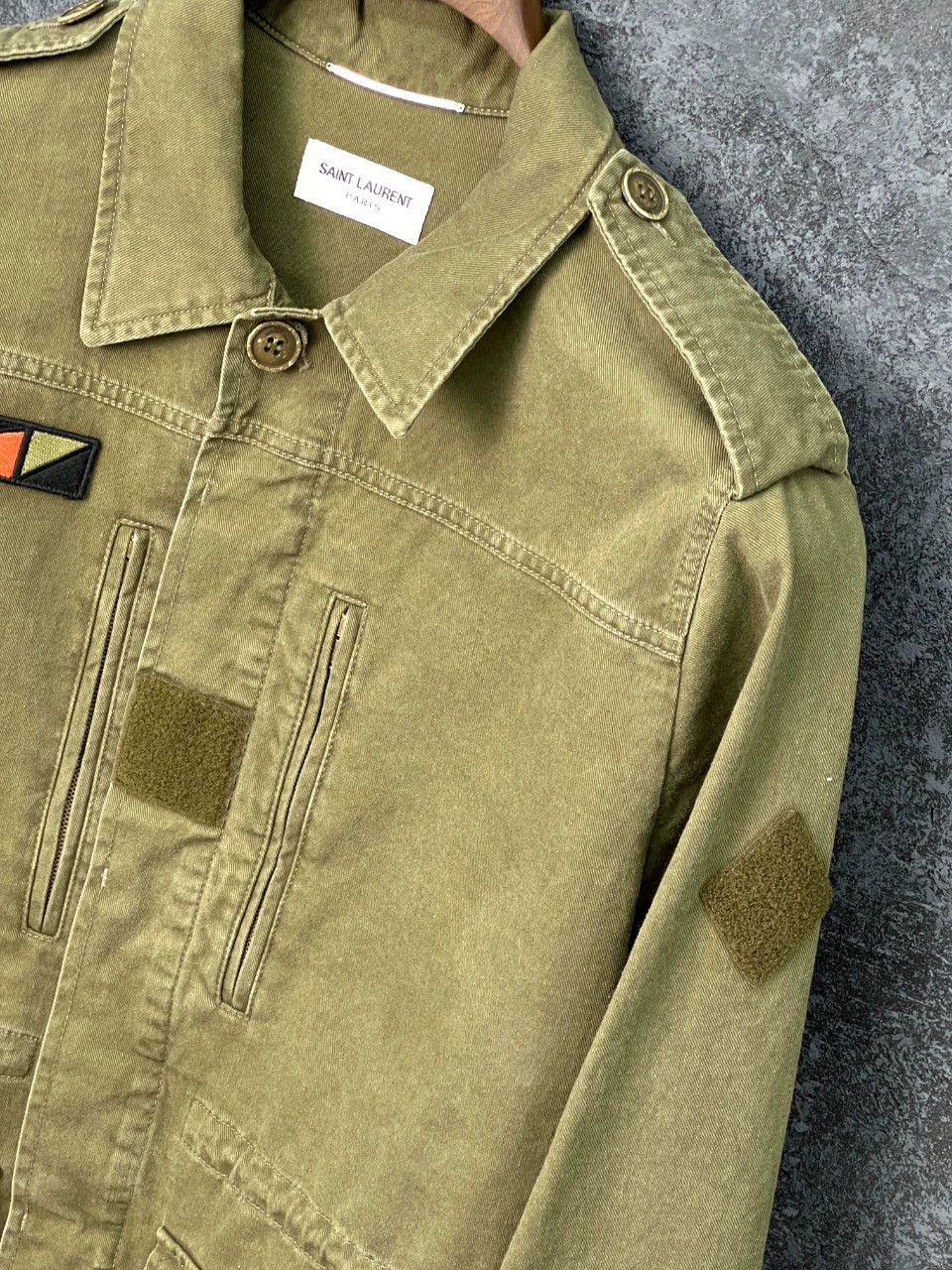 Saint Laurent Paris Saint Laurent Paris Military green large pocket casual jacket Size US M / EU 48-50 / 2 - 4 Thumbnail