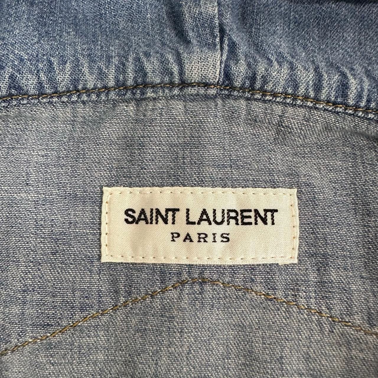 Saint Laurent Paris Saint Laurent Paris Wash and make old denim hoodies Size US M / EU 48-50 / 2 - 5 Thumbnail