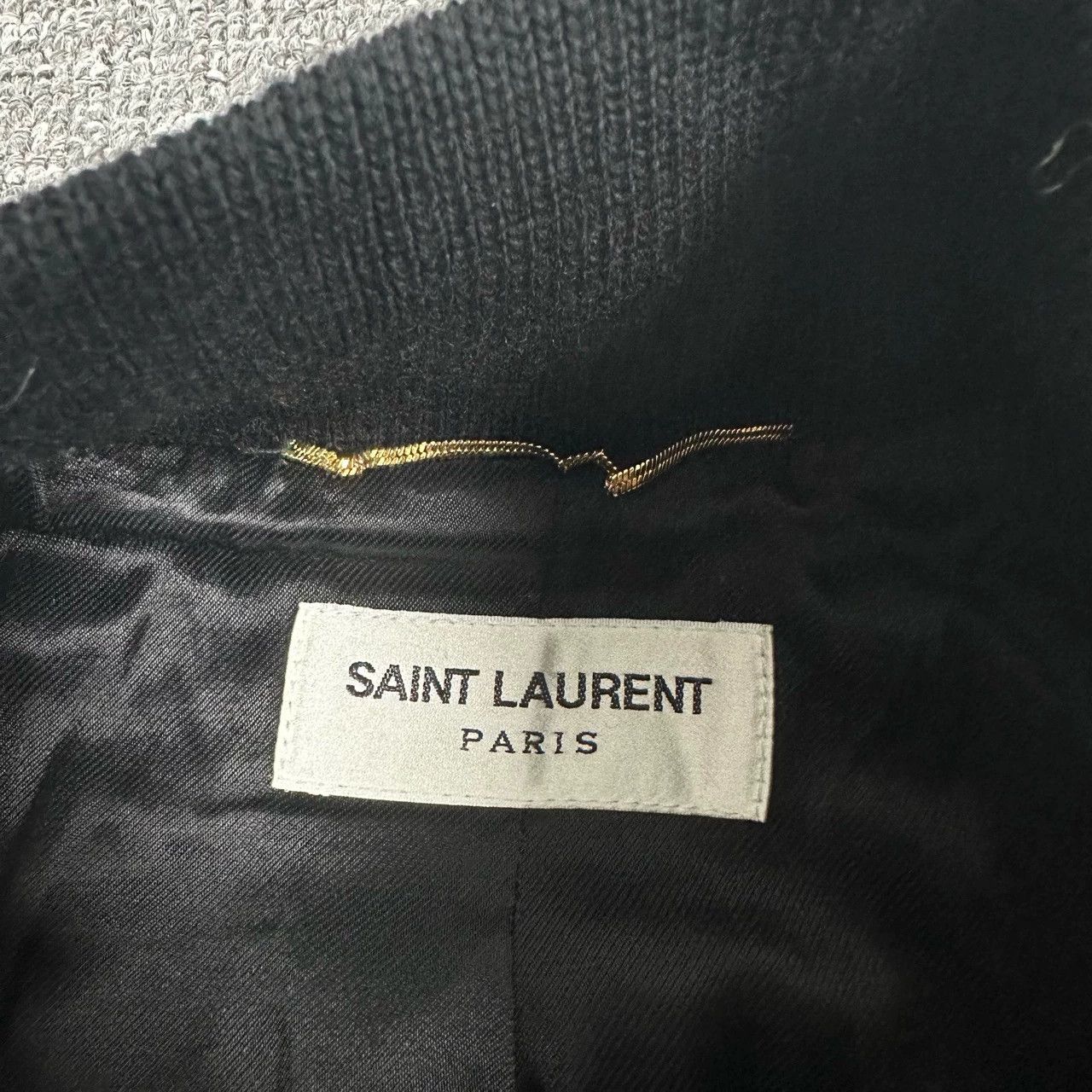 Saint Laurent Paris Saint Laurent Paris Black baseball jacket Size US XXS / EU 40 - 5 Thumbnail