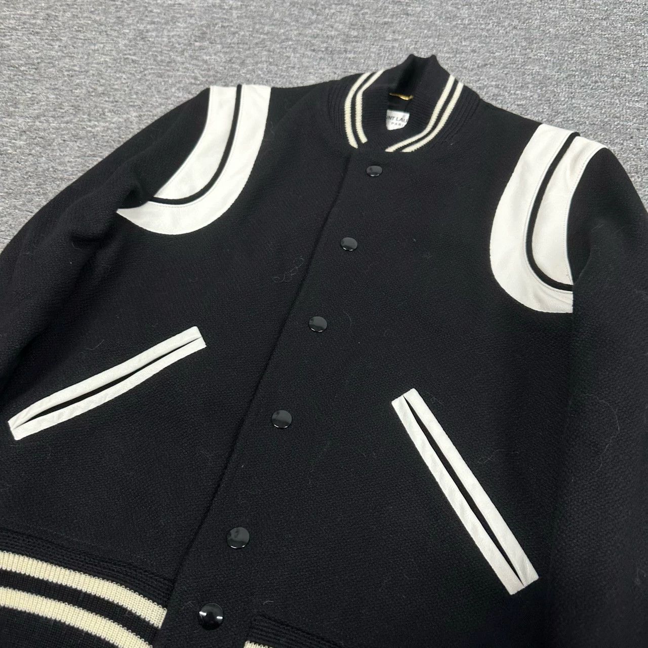 Saint Laurent Paris Saint Laurent Paris Black baseball jacket Size US XXS / EU 40 - 4 Thumbnail