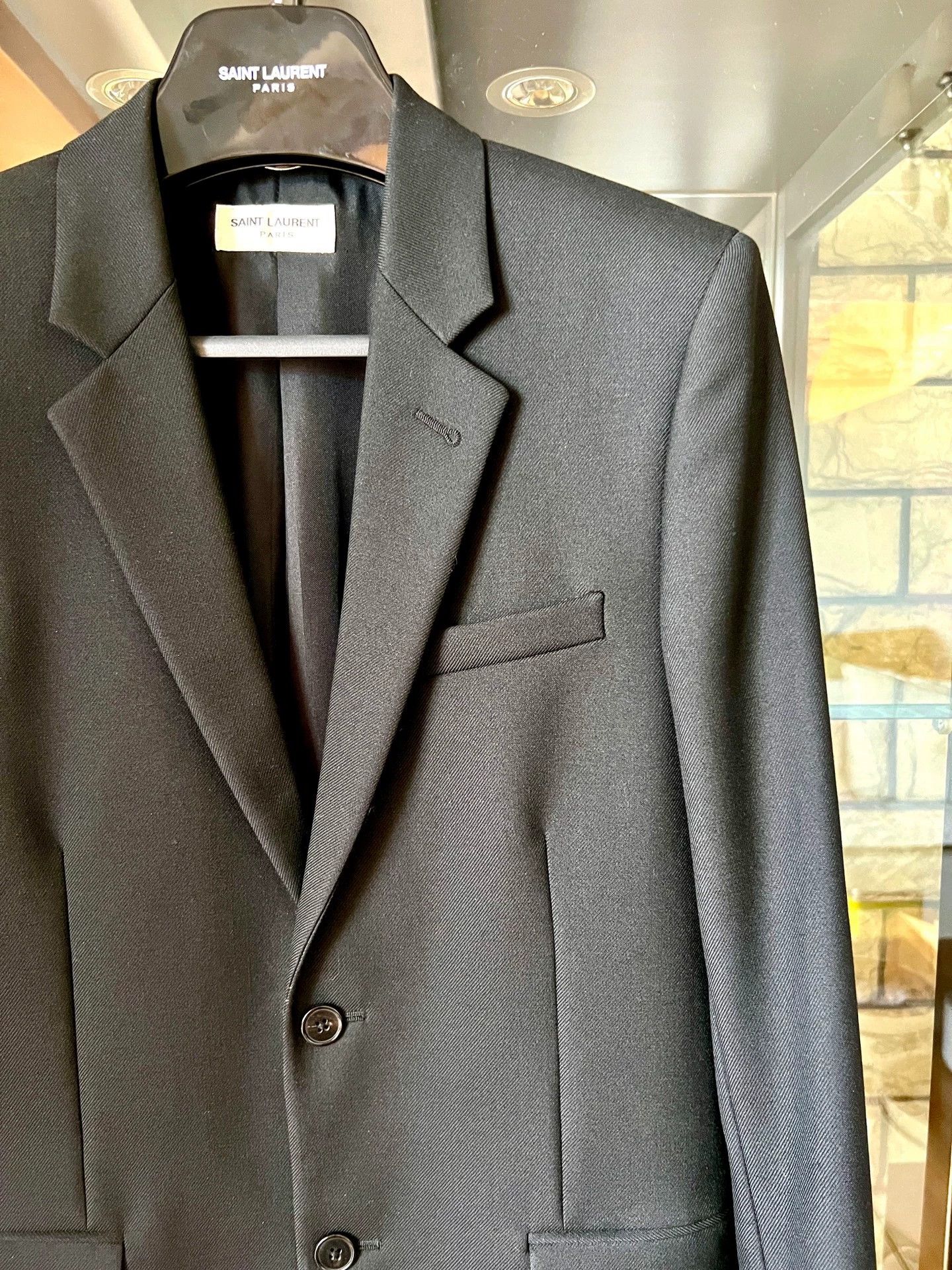 Saint Laurent Paris Saint Laurent Paris Black split leather suit jacket Size US S / EU 44-46 / 1 - 2 Thumbnail