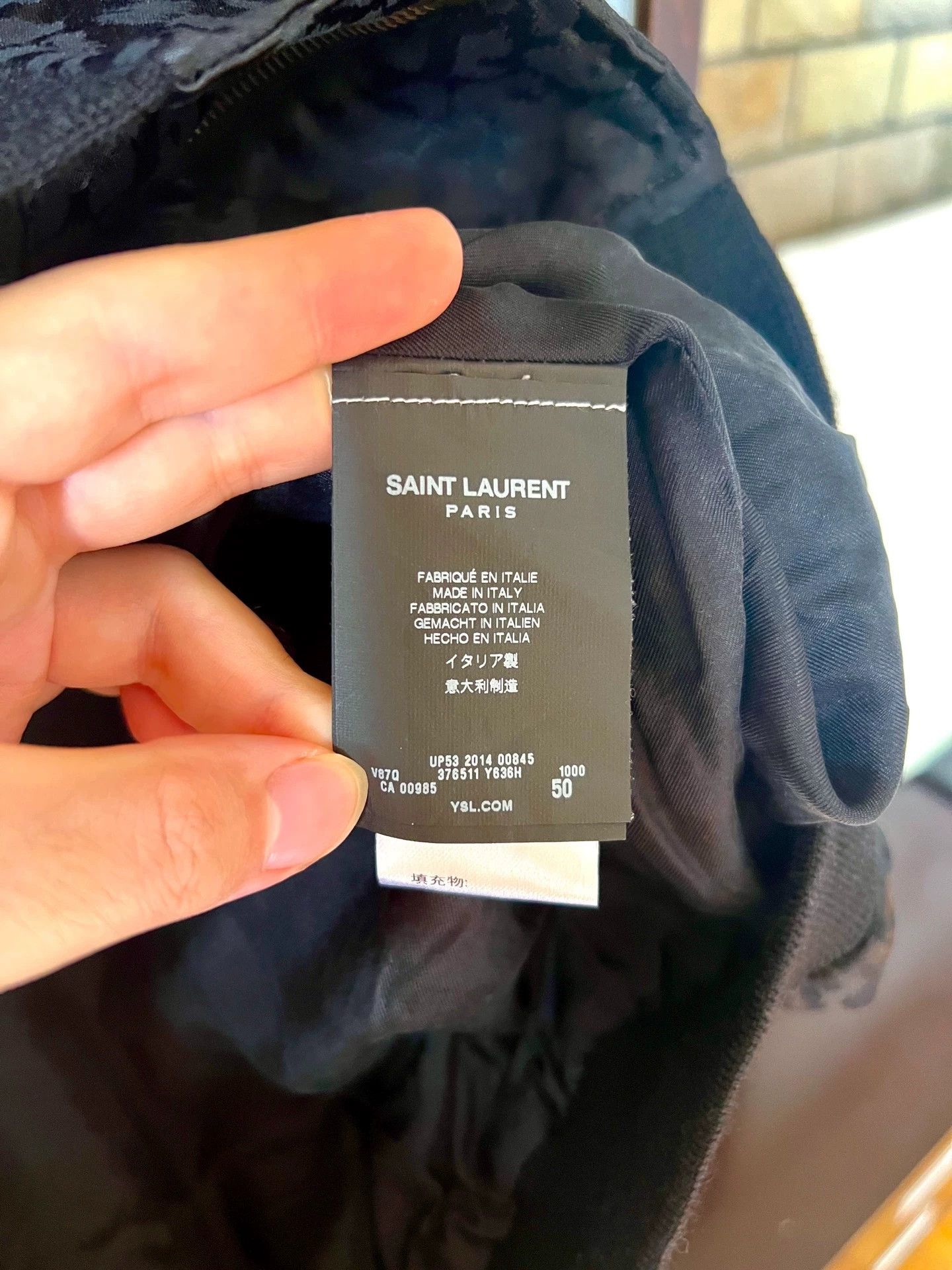 Saint Laurent Paris Saint Laurent Paris Black leopard print silk jacket Size US M / EU 48-50 / 2 - 4 Thumbnail