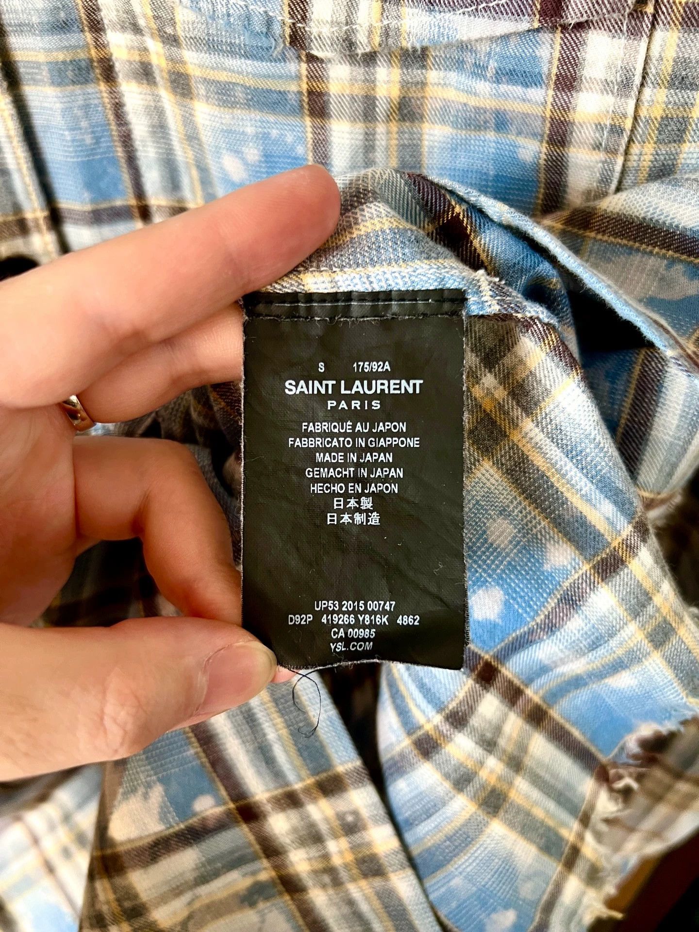 Saint Laurent Paris Saint Laurent Paris Show style rendering of fringed shirt Size US S / EU 44-46 / 1 - 6 Thumbnail