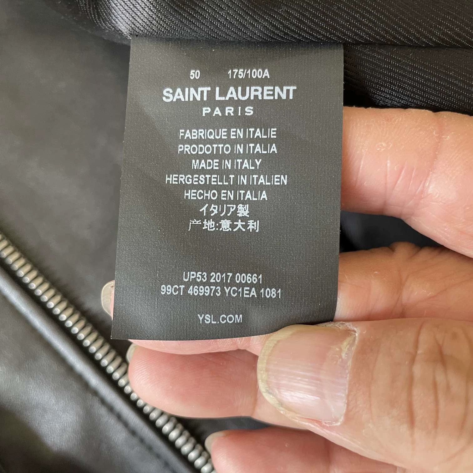 Saint Laurent Paris Saint Laurent Paris L01 Metal Logo Leather Jacket Size US M / EU 48-50 / 2 - 4 Thumbnail