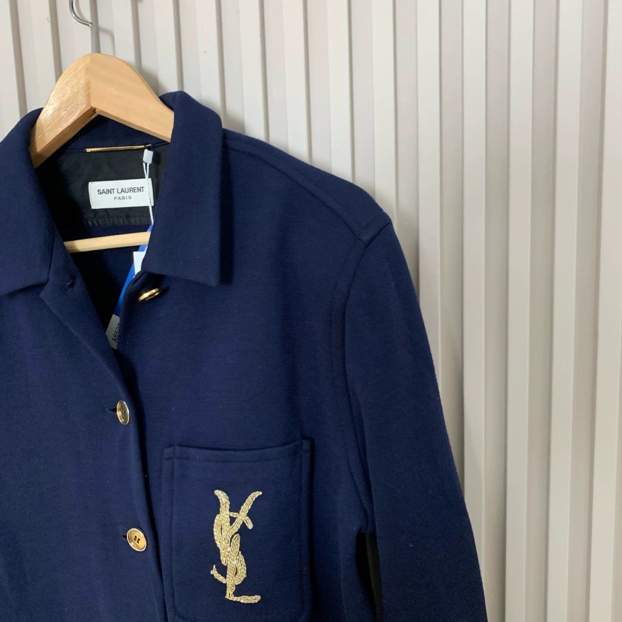 Saint Laurent Paris Saint Laurent Paris Gold thread embroidered wool jacket Size US XS / EU 42 / 0 - 2 Thumbnail
