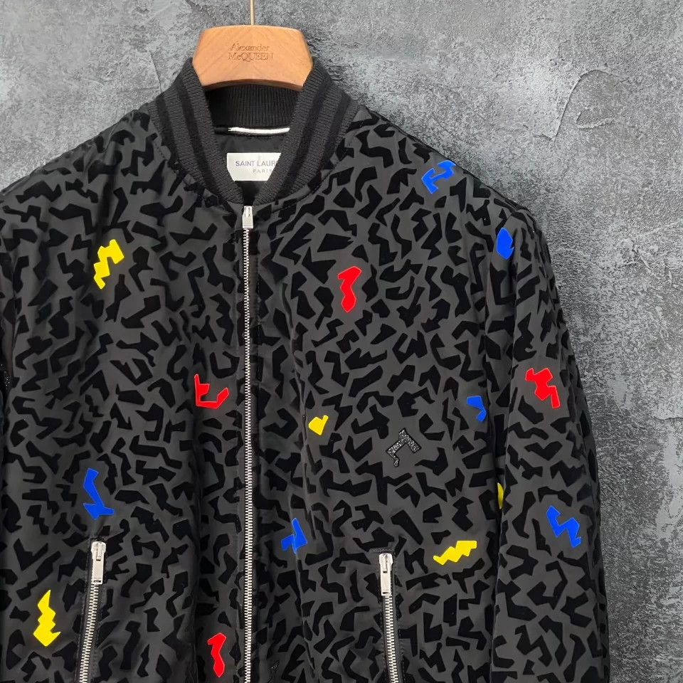 Saint Laurent Paris Saint Laurent Paris Colorful leopard print baseball jacket Size US S / EU 44-46 / 1 - 3 Thumbnail