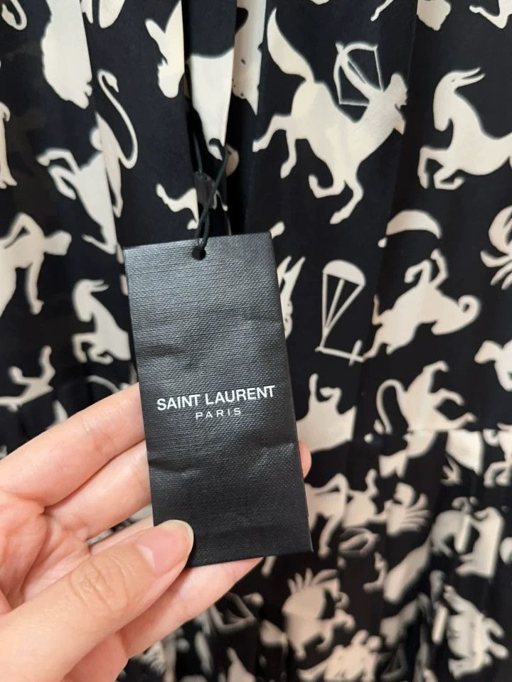 Saint Laurent Paris Saint Laurent Paris Twelve Constellation Pattern Dress Size US 38 / EU 54 - 3 Thumbnail