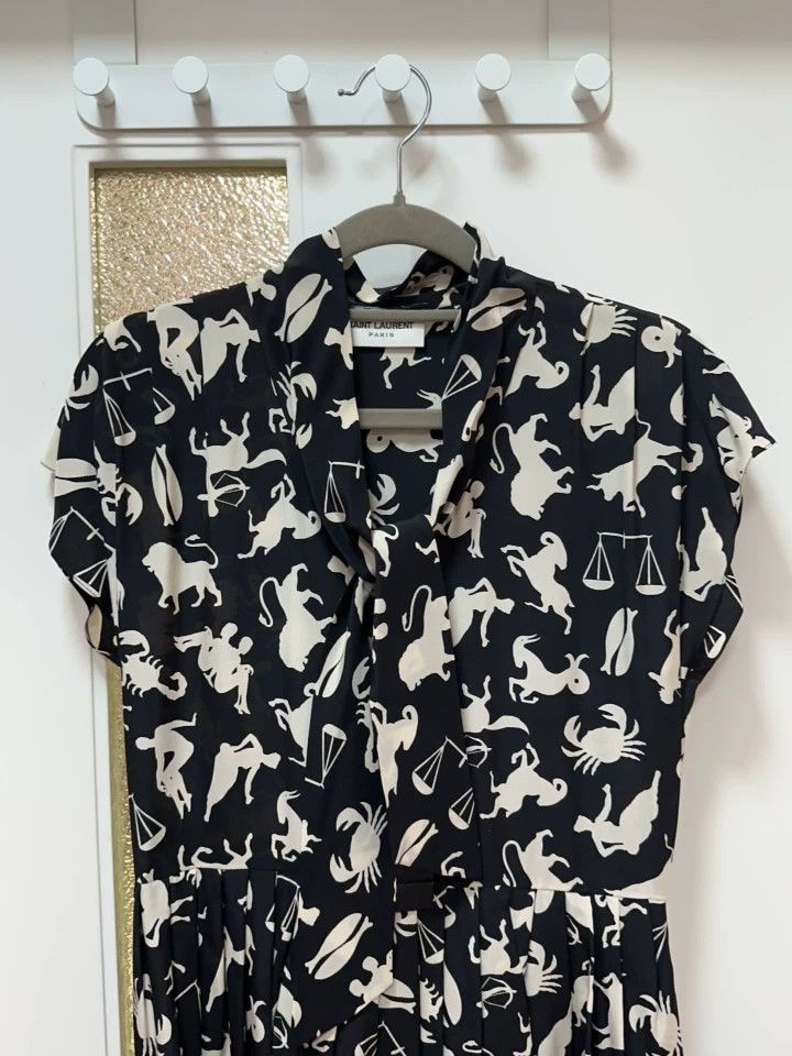 Saint Laurent Paris Saint Laurent Paris Twelve Constellation Pattern Dress Size US 38 / EU 54 - 2 Thumbnail