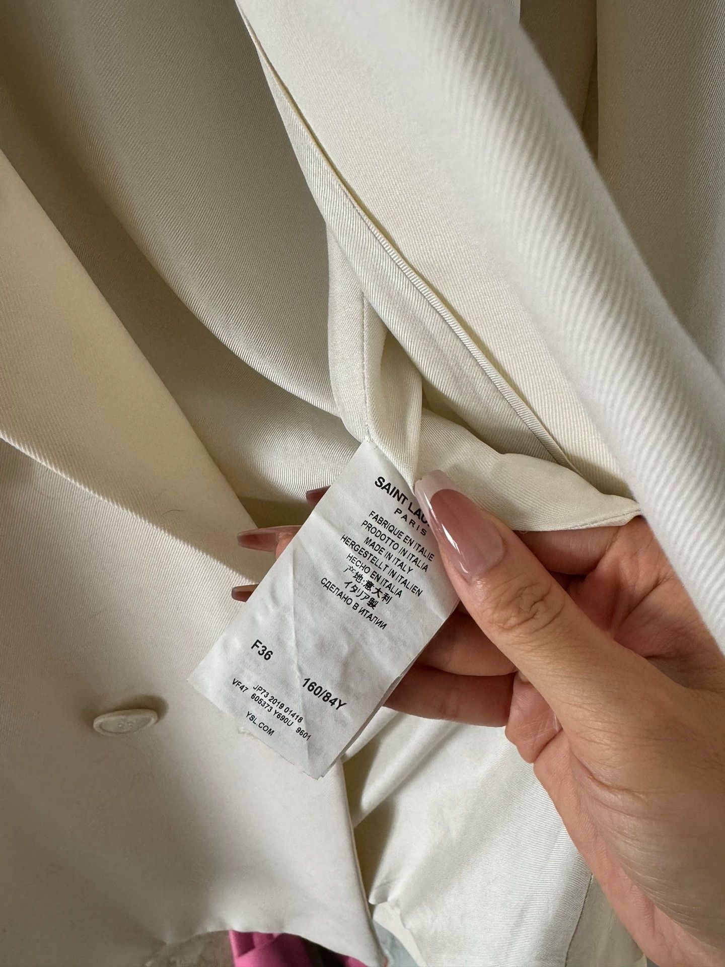 Saint Laurent Paris Saint Laurent Paris White suit jacket Size US S / EU 44-46 / 1 - 3 Thumbnail