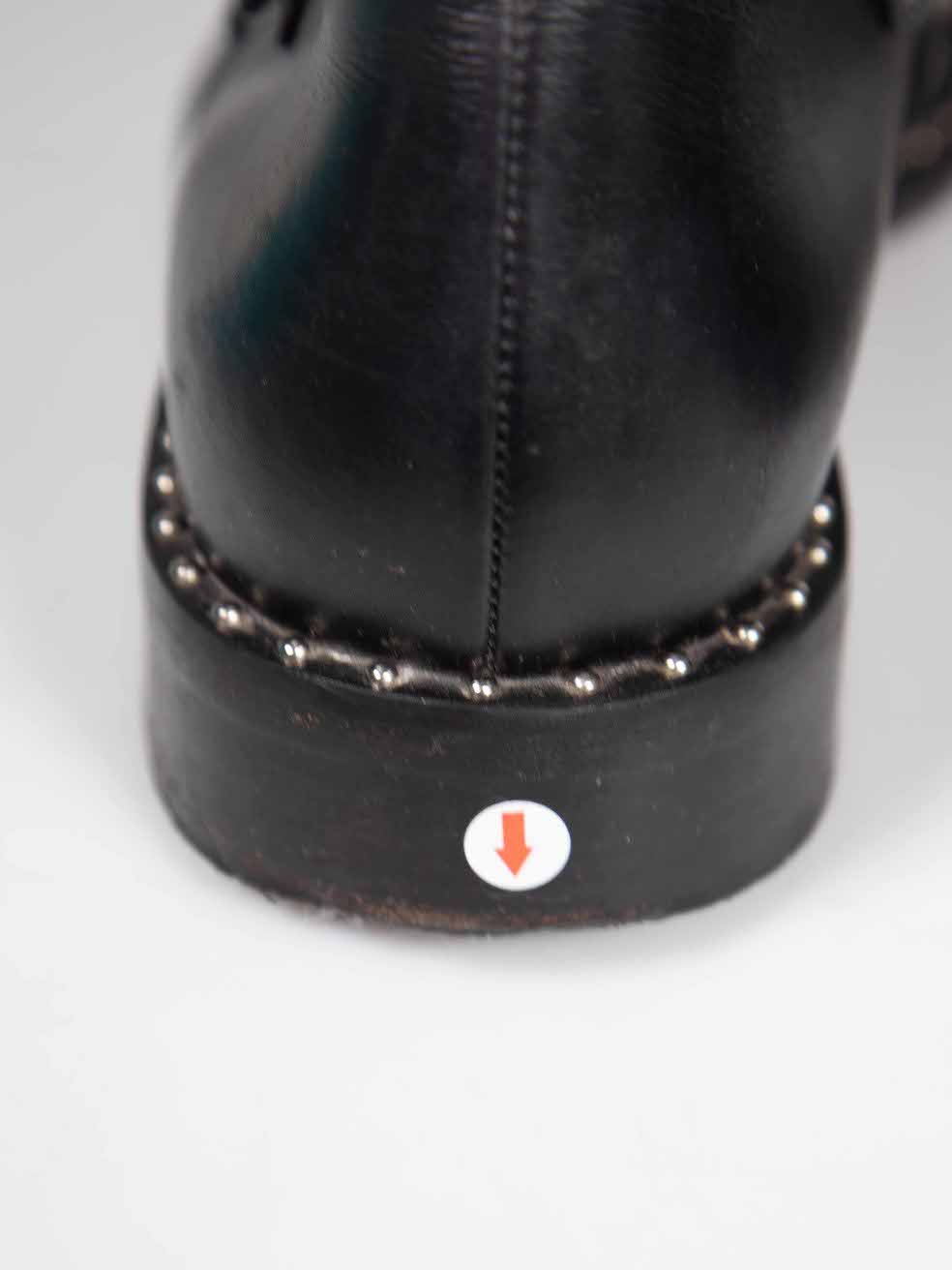 Givenchy Black Leather Studded Buckle Ankle Boots Size US 8 / IT 38 - 6 Thumbnail